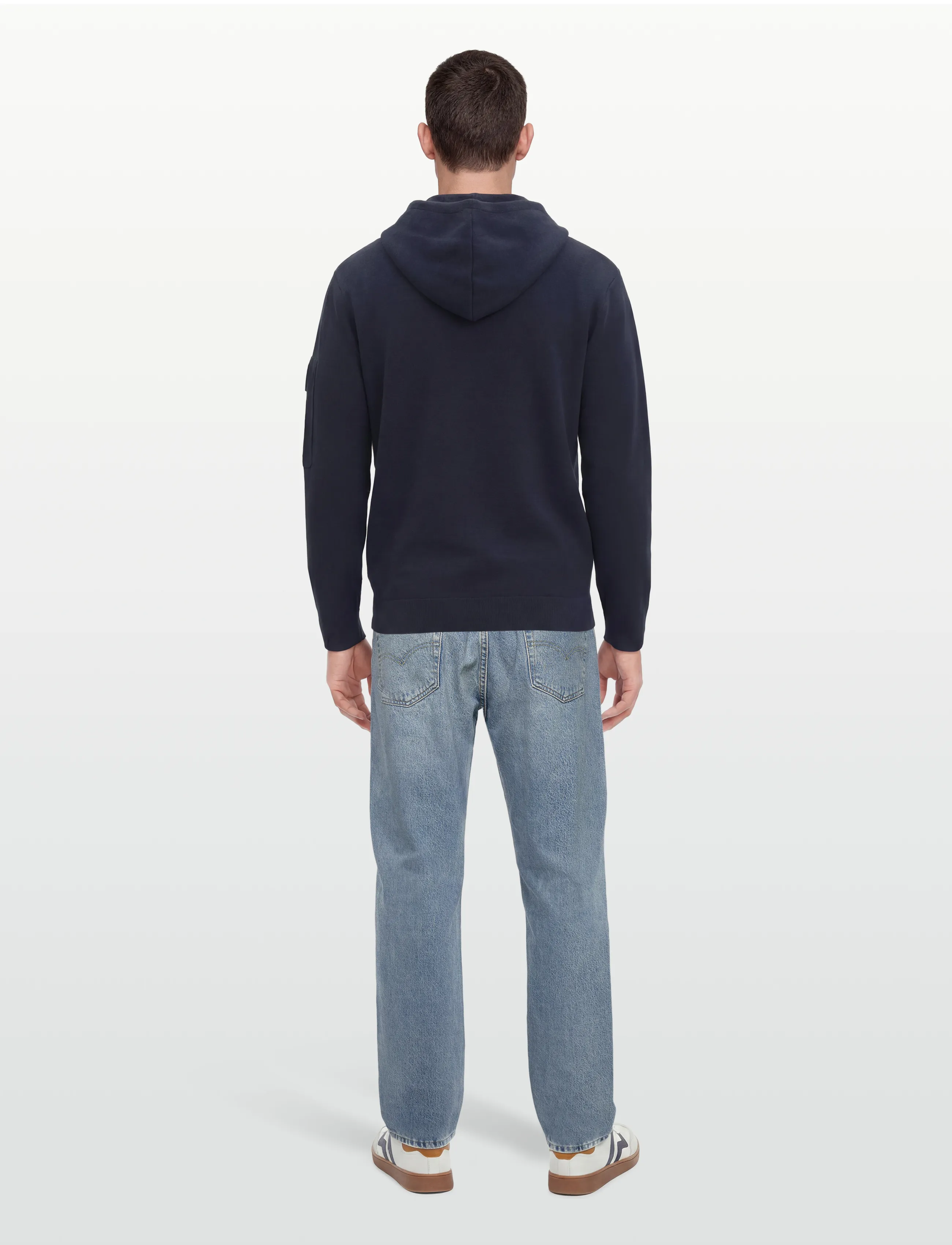 C.P. Company - Metropolis Series Extra Fine Merino Wool Hooded Sweatshirt - sky captain - 4