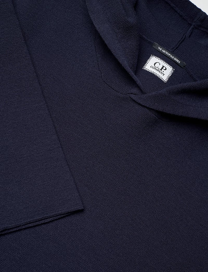 C.P. Company - Metropolis Series Extra Fine Merino Wool Hooded Sweatshirt - hoodies - sky captain - 2