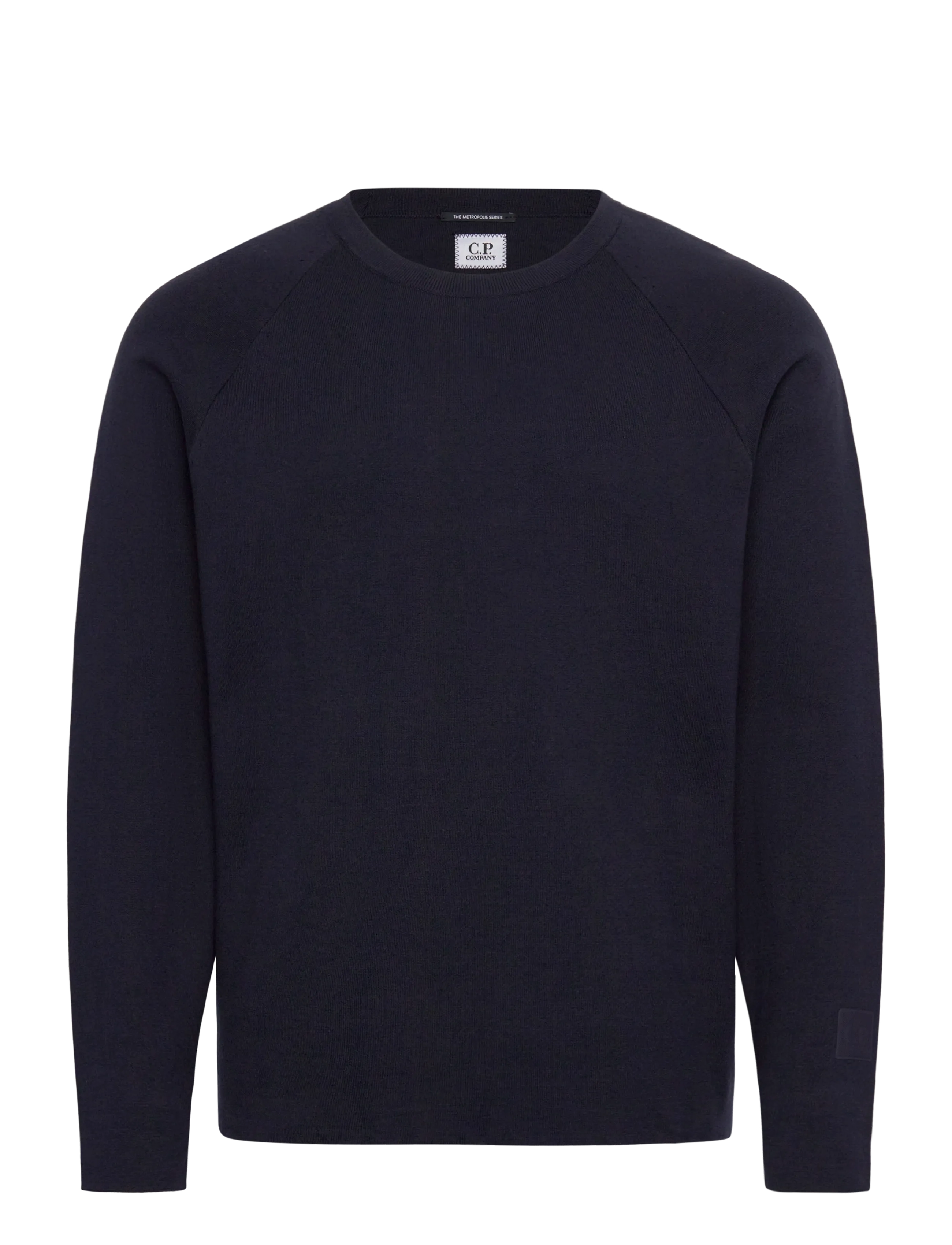 C.P. Company Metropolis Series Cotton Double Crew Neck Knit - Strickmode - SKY CAPTAIN / navy