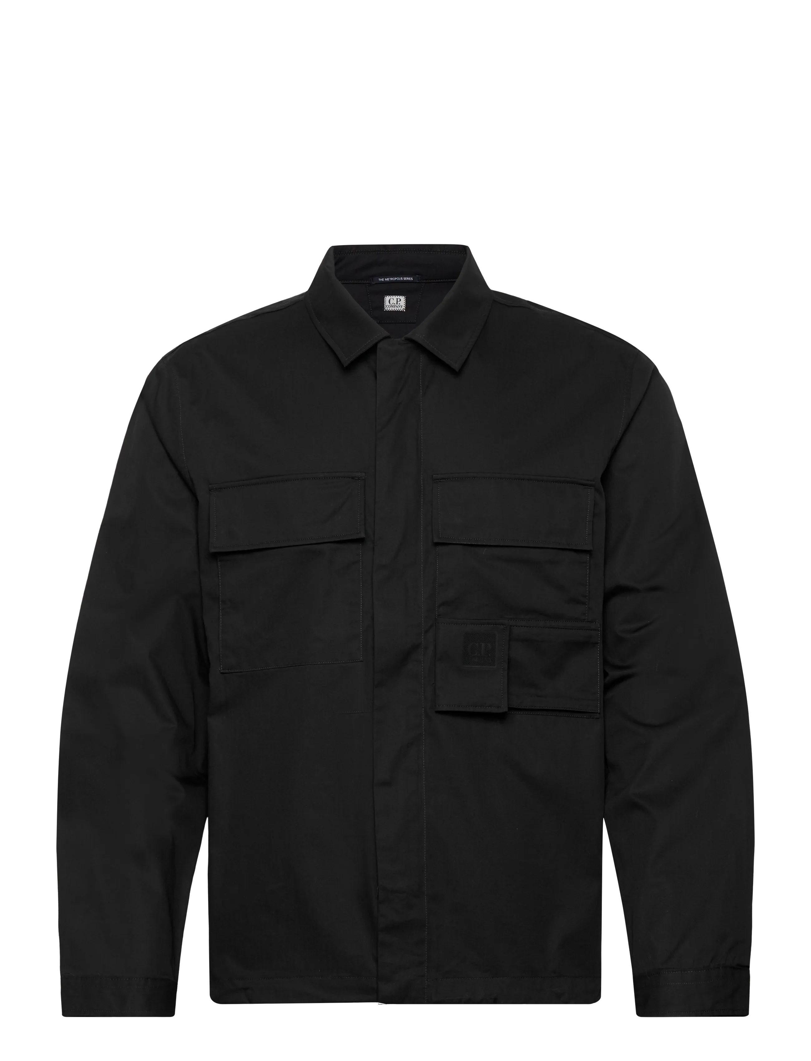 C.P. Company Metropolis Series Gabardine Utility Overshirt, 3XL, Jackets, Schwarz - Light Männerswear