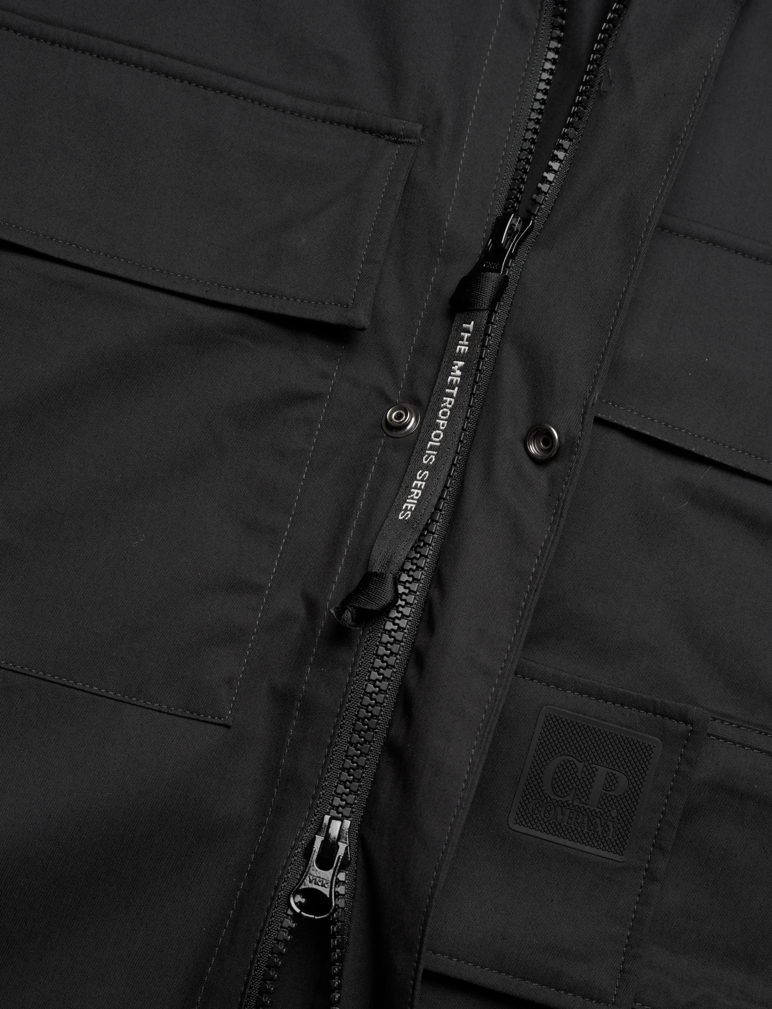 C.P. Company - METROPOLIS SERIES GABARDINE UTILITY OVERSHIRT - vindjakker - black - 4