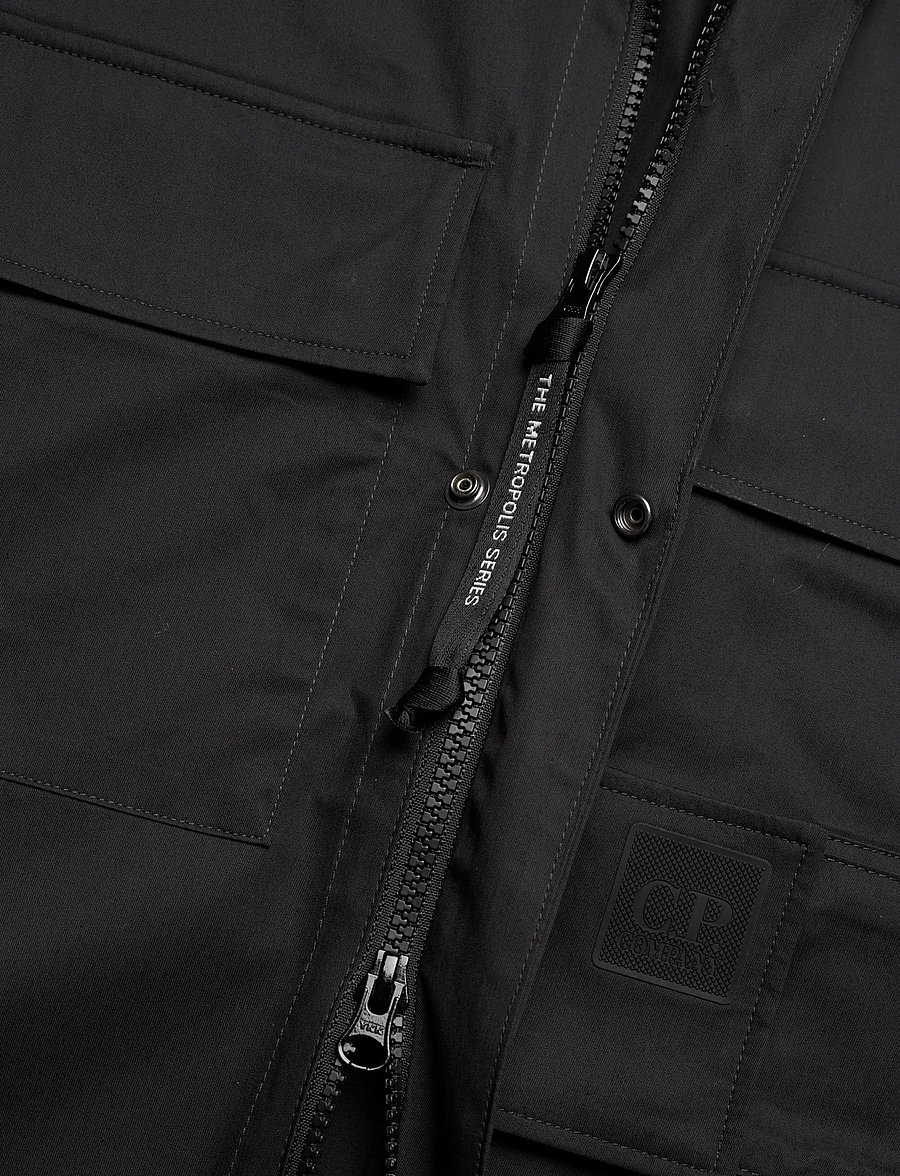 C.P. Company - METROPOLIS SERIES GABARDINE UTILITY OVERSHIRT - vindjakker - black - 4
