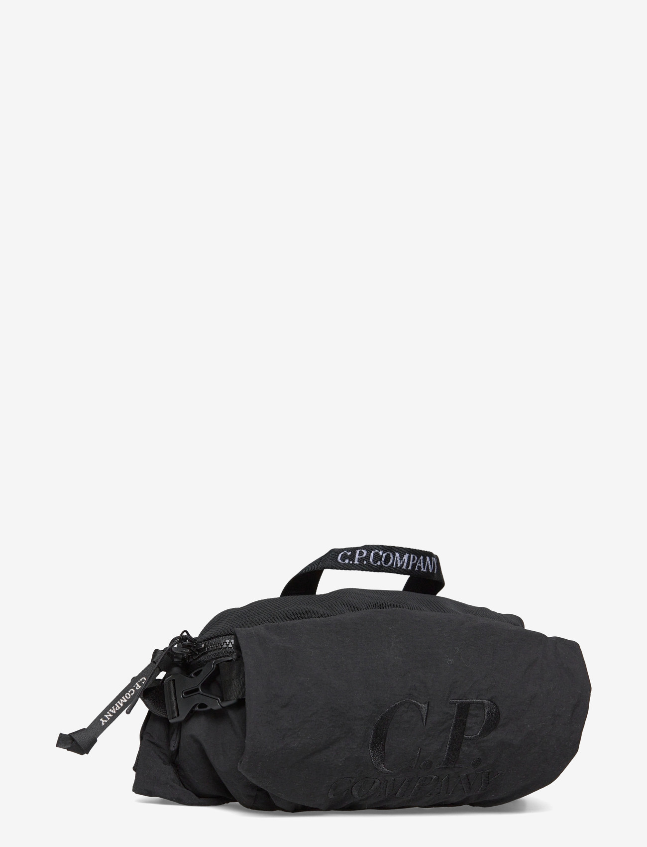 C.P. Company - Plain Paper Touch Logo Waistbag - kotid - black - 2
