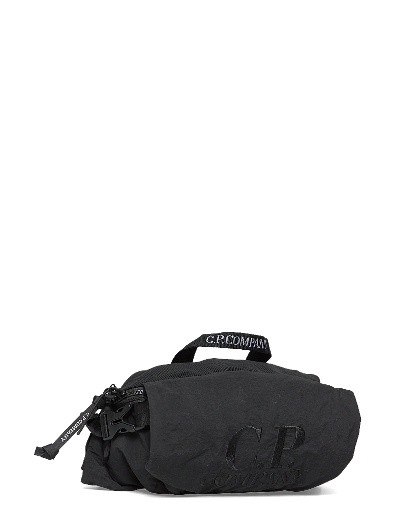 C.P. Company - Plain Paper Touch Logo Waistbag - magväskor - black - 2