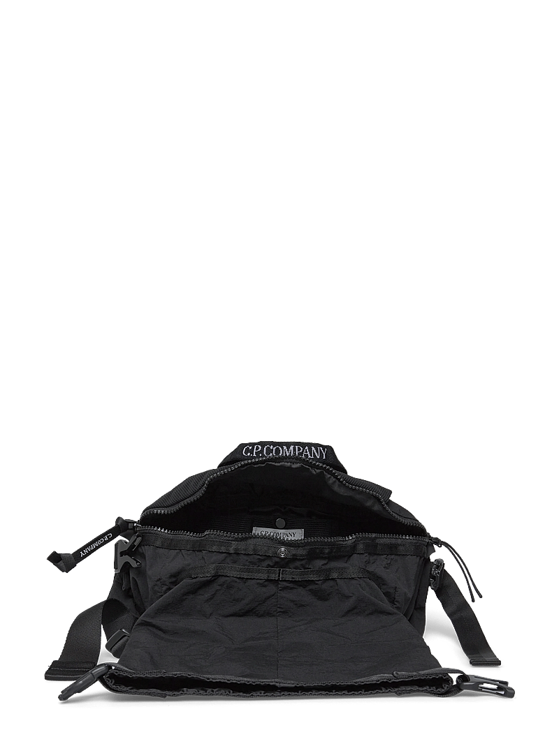 C.P. Company - Plain Paper Touch Logo Waistbag - magväskor - black - 3