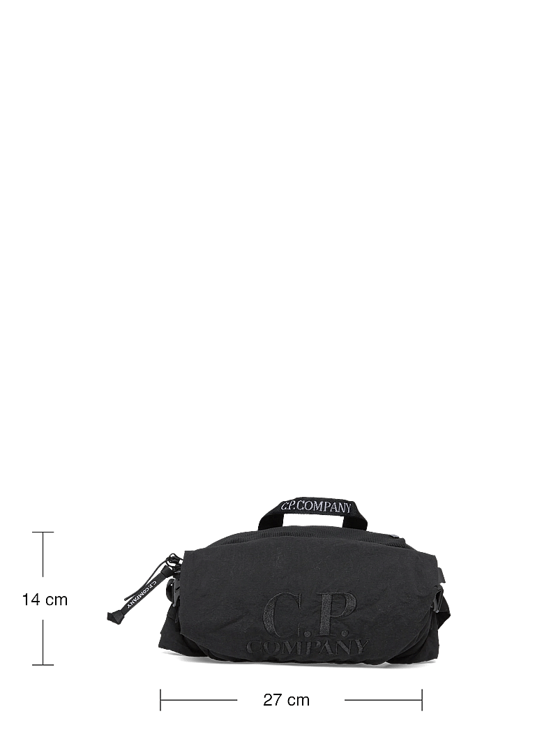 C.P. Company - Plain Paper Touch Logo Waistbag - magväskor - black - 4