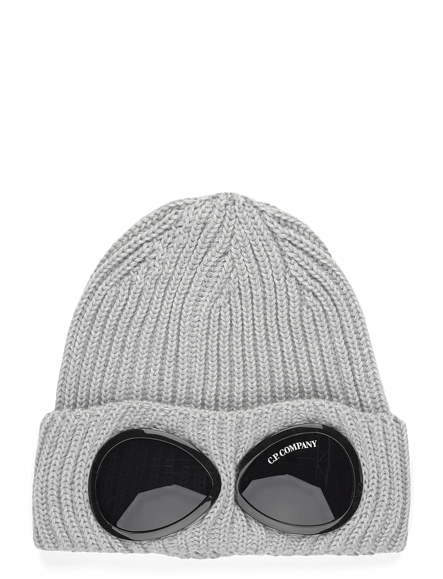 C.P. Company - Merino Wool Goggle Beanie - nach stil kaufen - grey - 0
