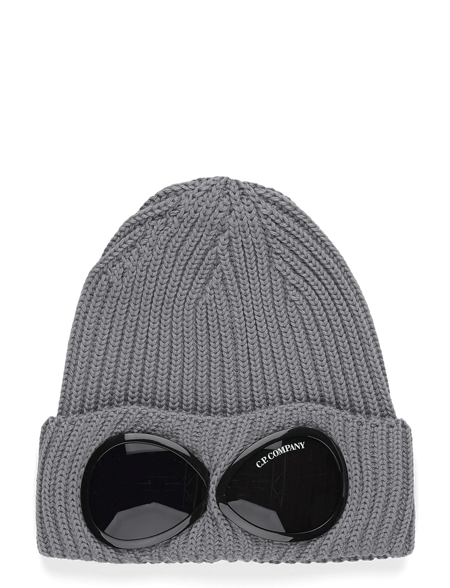 C.P. Company - Merino Wool Goggle Beanie - nach stil kaufen - griffin grey - 0