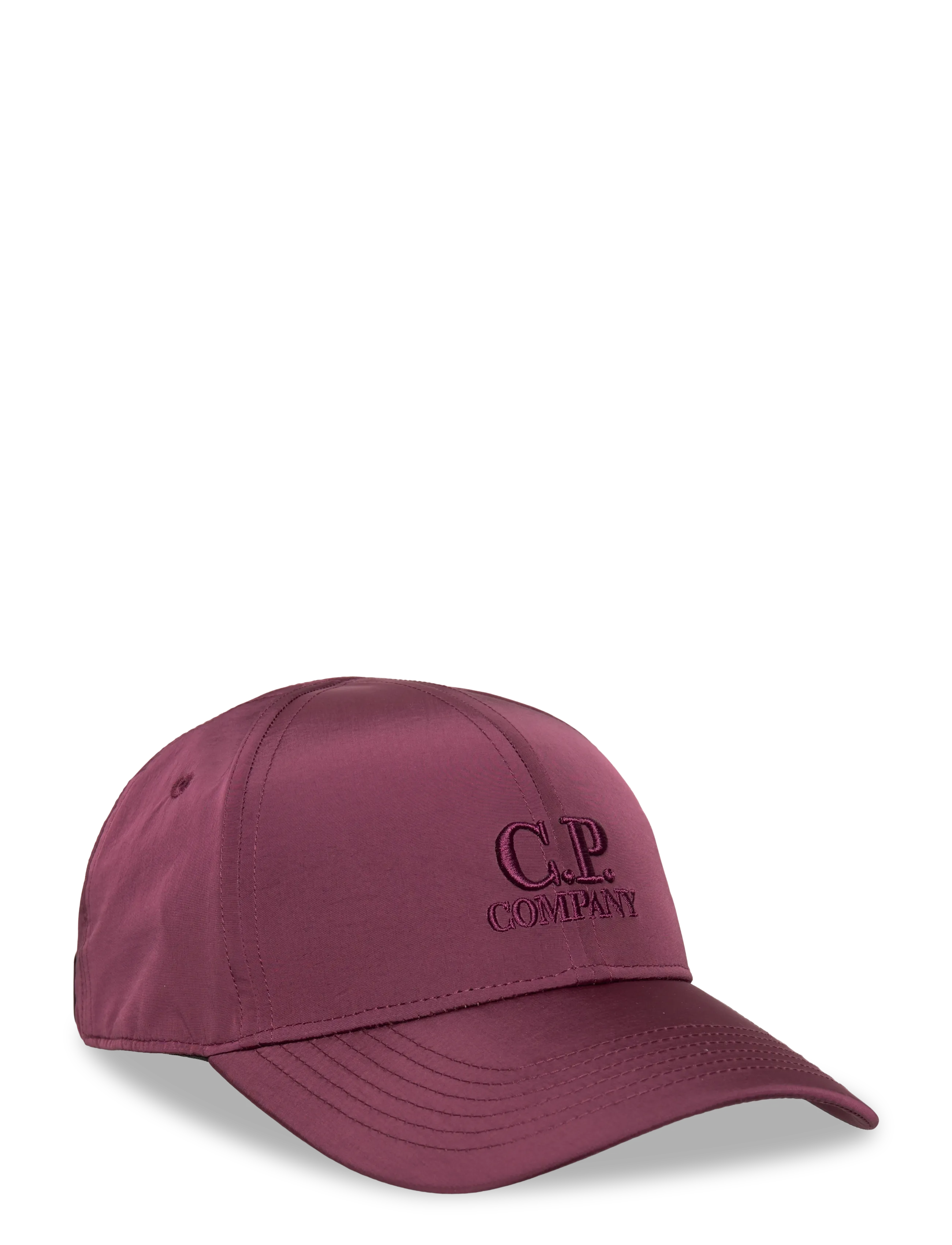 C.P. Company Chrome-R Logo Cap, One Size, Headwear, Burgunderrot - Caps, Männerswear