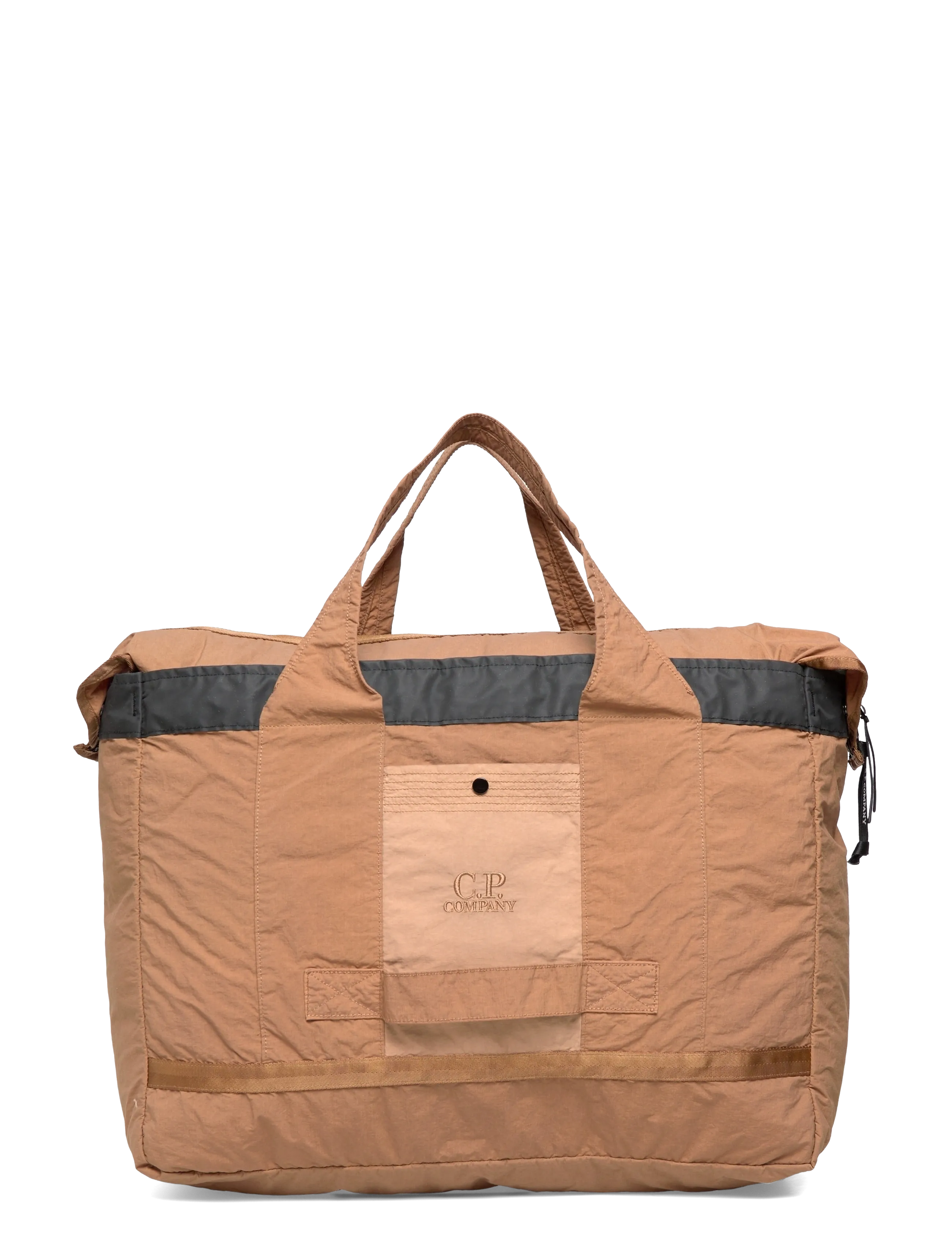 C.P. Company Plain Paper Touch Duffel Bag, One Size, Brown, Weekend Bags > Duffel Bags, Herre