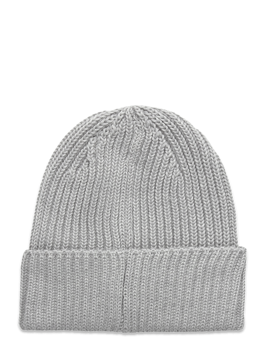C.P. Company - Logo Ribbed Beanie (Merino) - shop efter stil - moon melange - 1