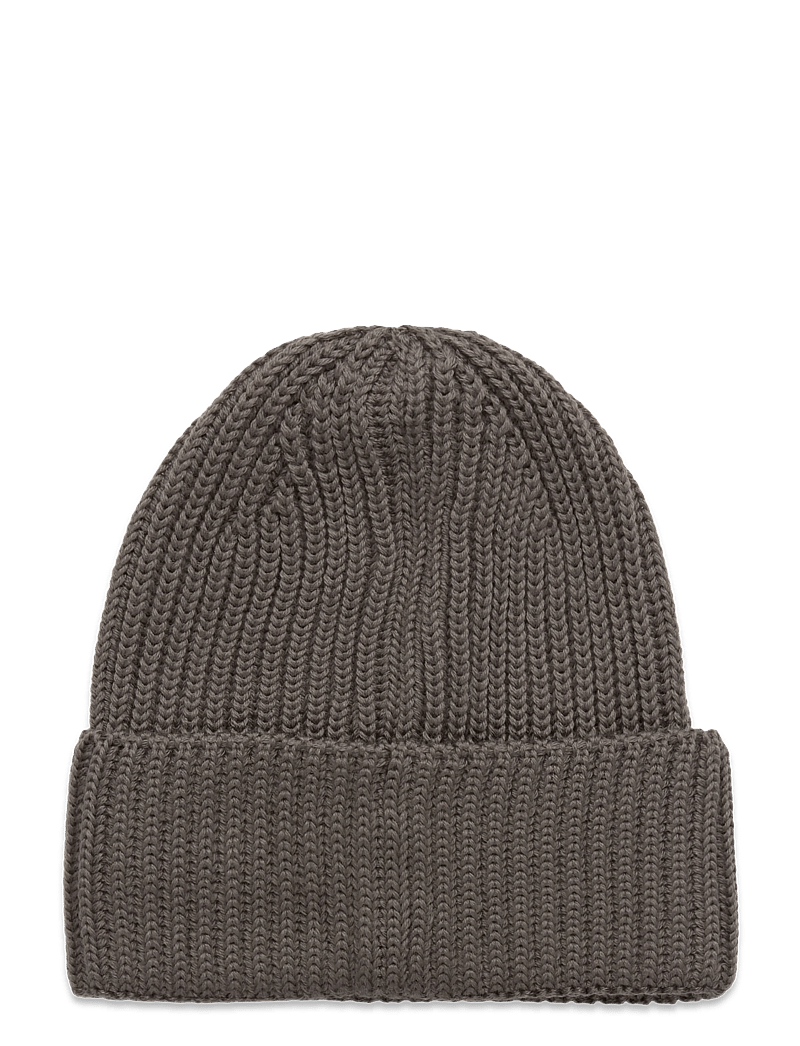 C.P. Company - Logo Ribbed Beanie (Merino) - mütsid ja nokkmütsid - walnut - 1
