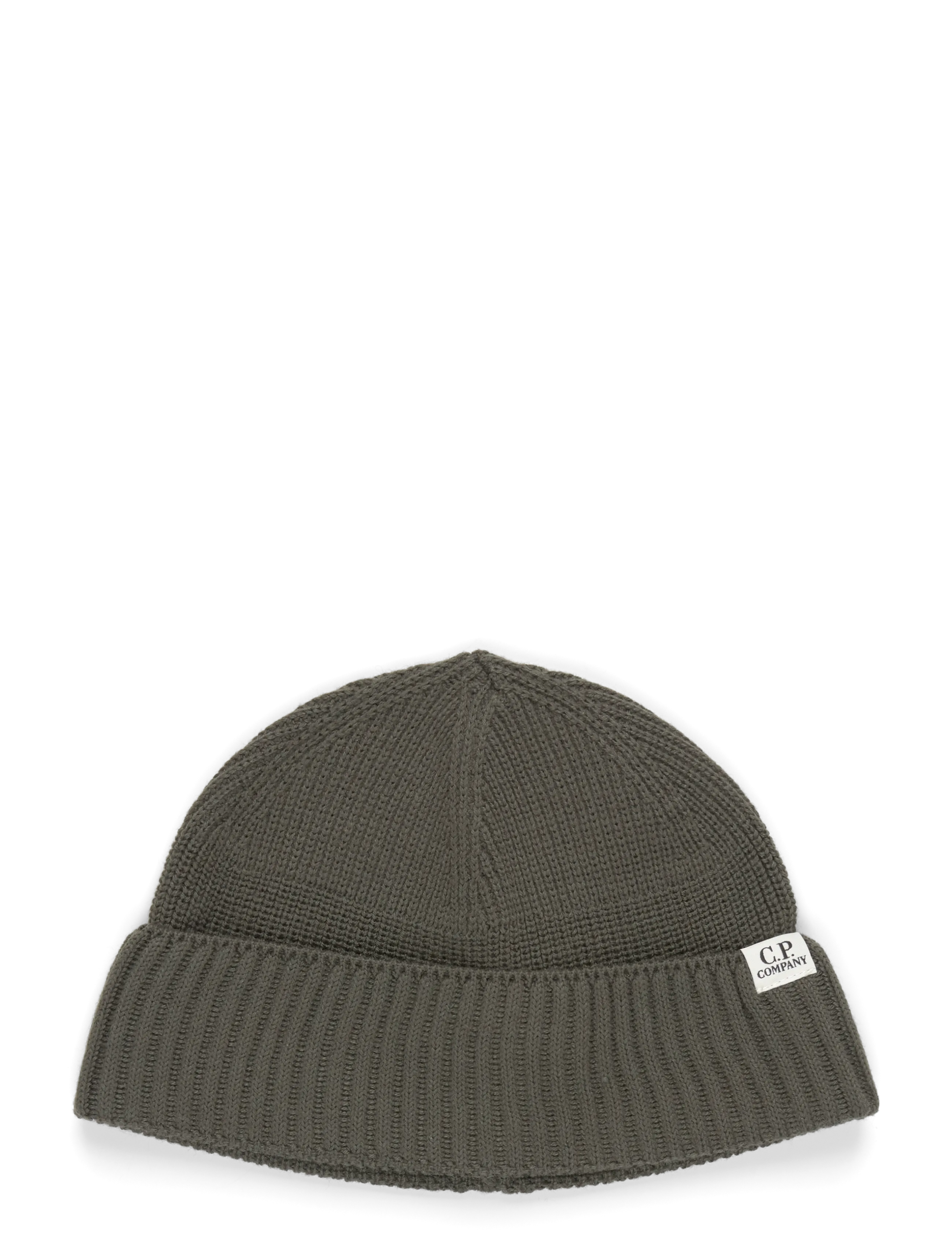 C.P. Company Beanie Knit Cap In Re-Wool PRM EU - 4 for 3 - GRAPE LEAF / khaki/green