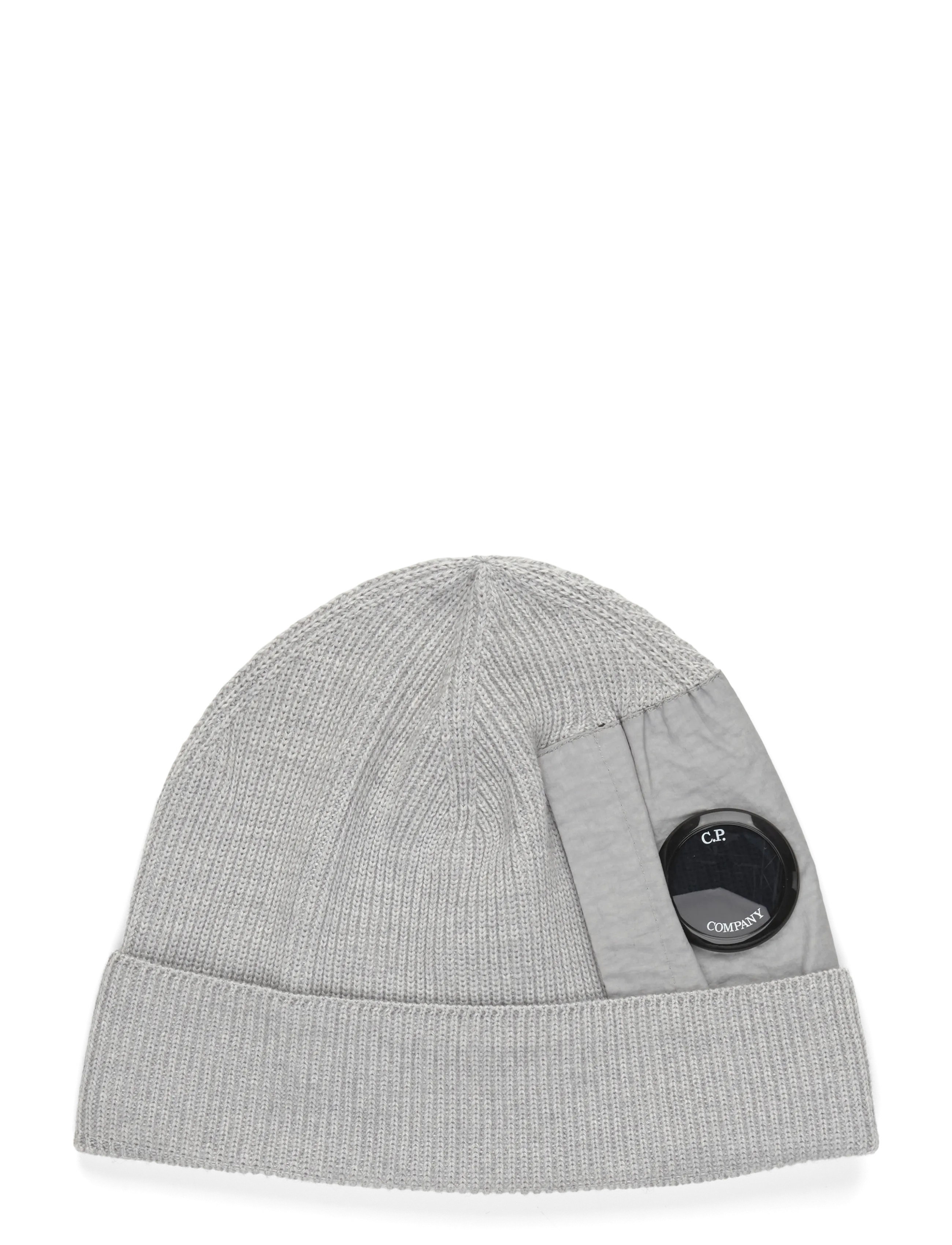 C.P. Company Beanie Knit Cap In Re-Wool PRM EU - Bonnets et Casquettes - GREY / grey