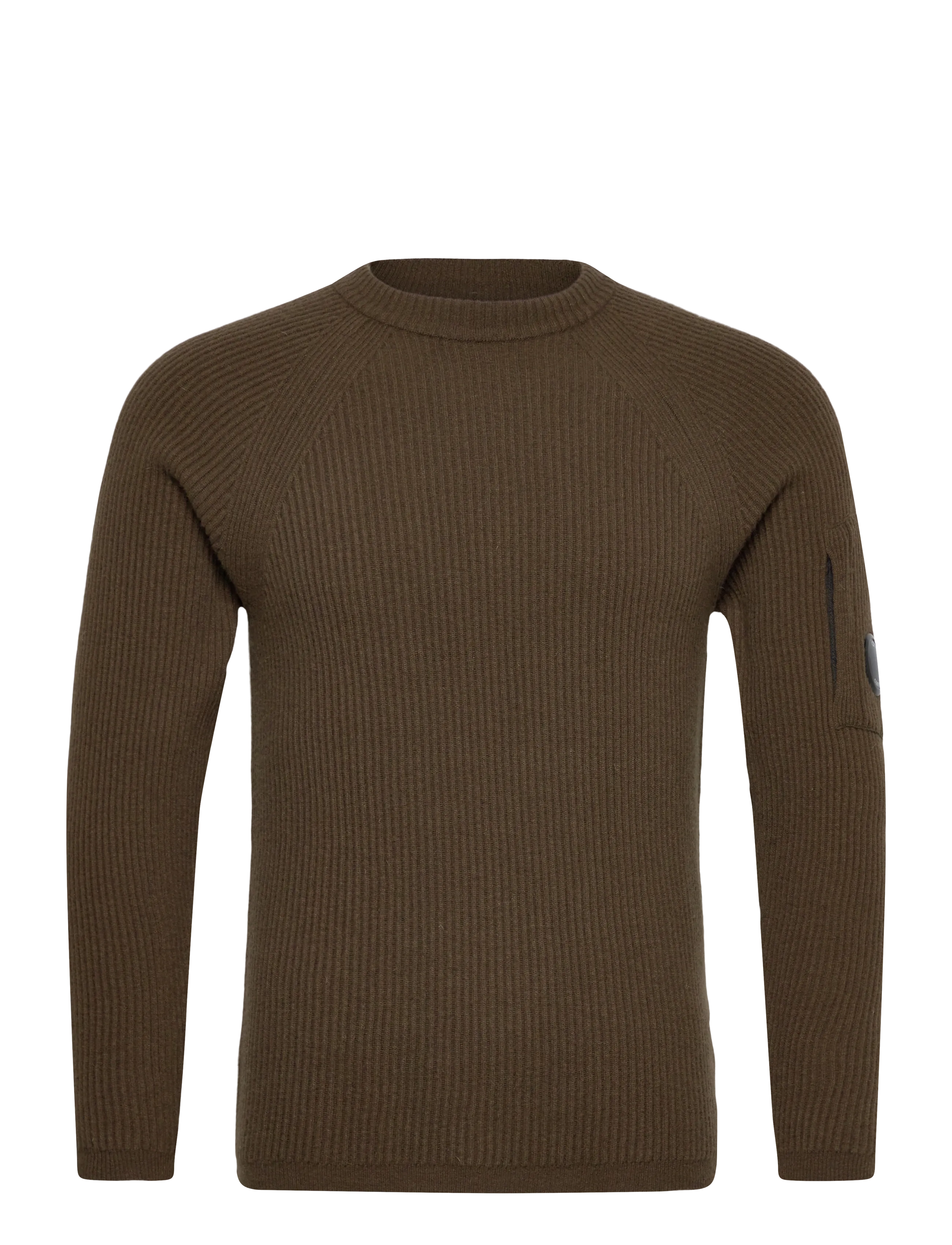 C.P. Company Lambswool GRS Crew Neck Full Knit - C.P. Company - IVY GREEN / brown
