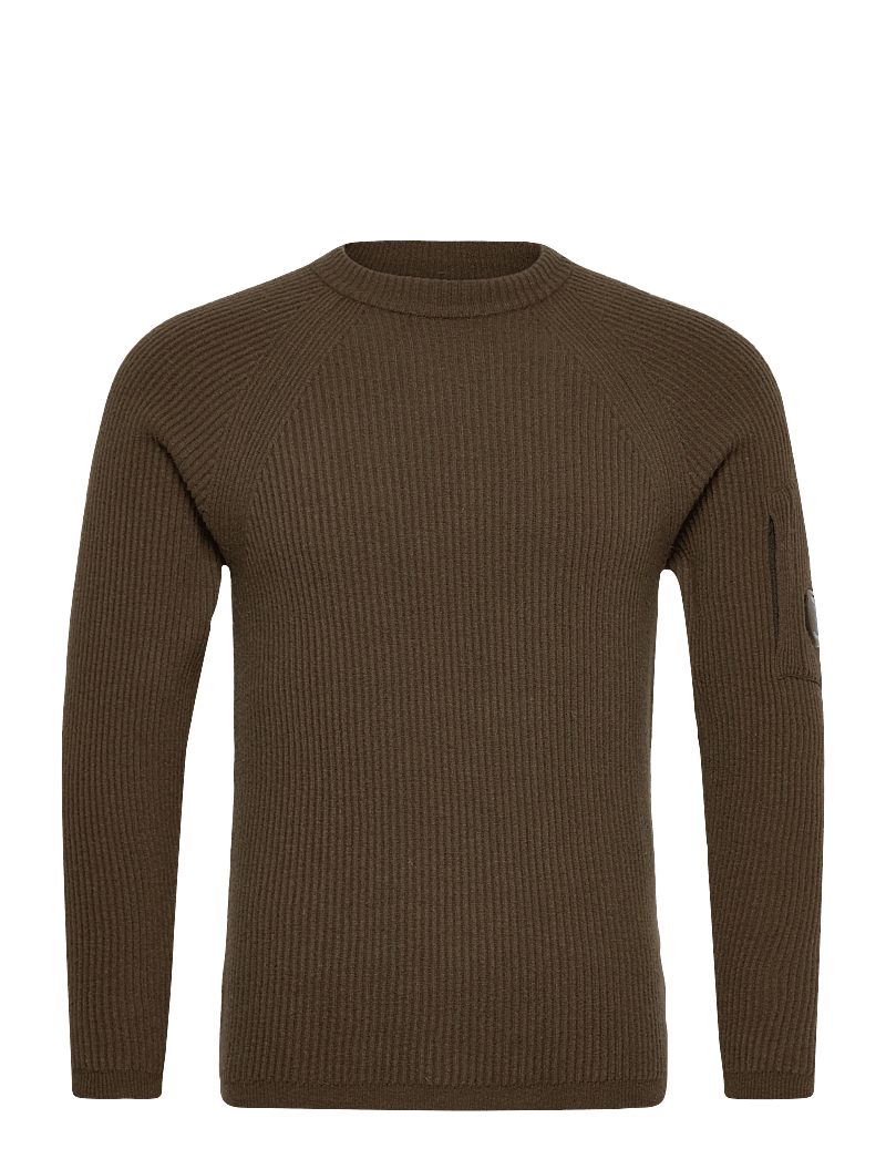 C.P. Company - Lambswool GRS Crew Neck Full Knit - Ümmarguse kaelusega kudumid - ivy green - 0