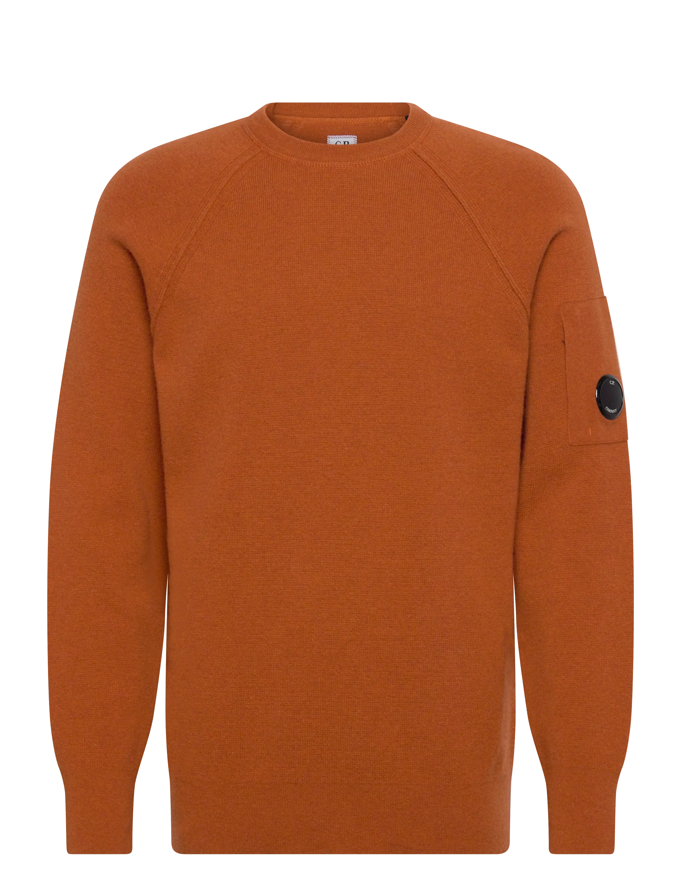 C.P. Company Lambswool GRS Crew Neck Full Knit - Kleidung - BOMBAY BROWN / orange