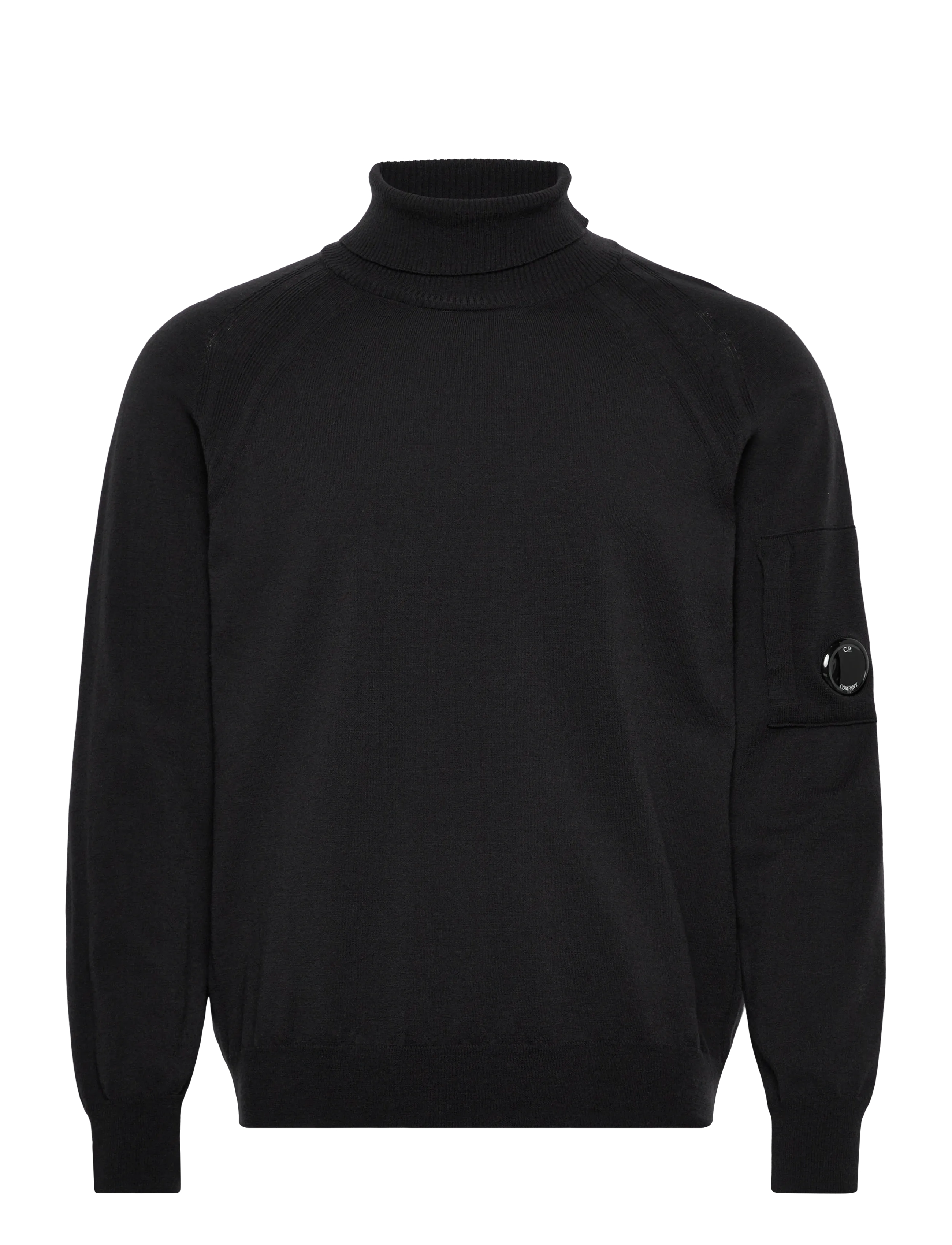 C.P. Company Merino Wool Turtleneck, XS, Knitwear, Schwarz - Turtlenecks, Männerswear
