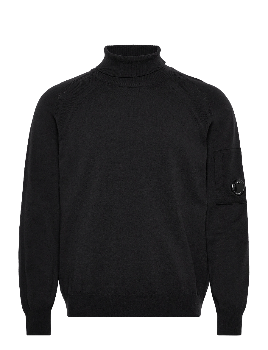 C.P. Company - Wool Turtleneck - rollkragenpullover - black sand - 0