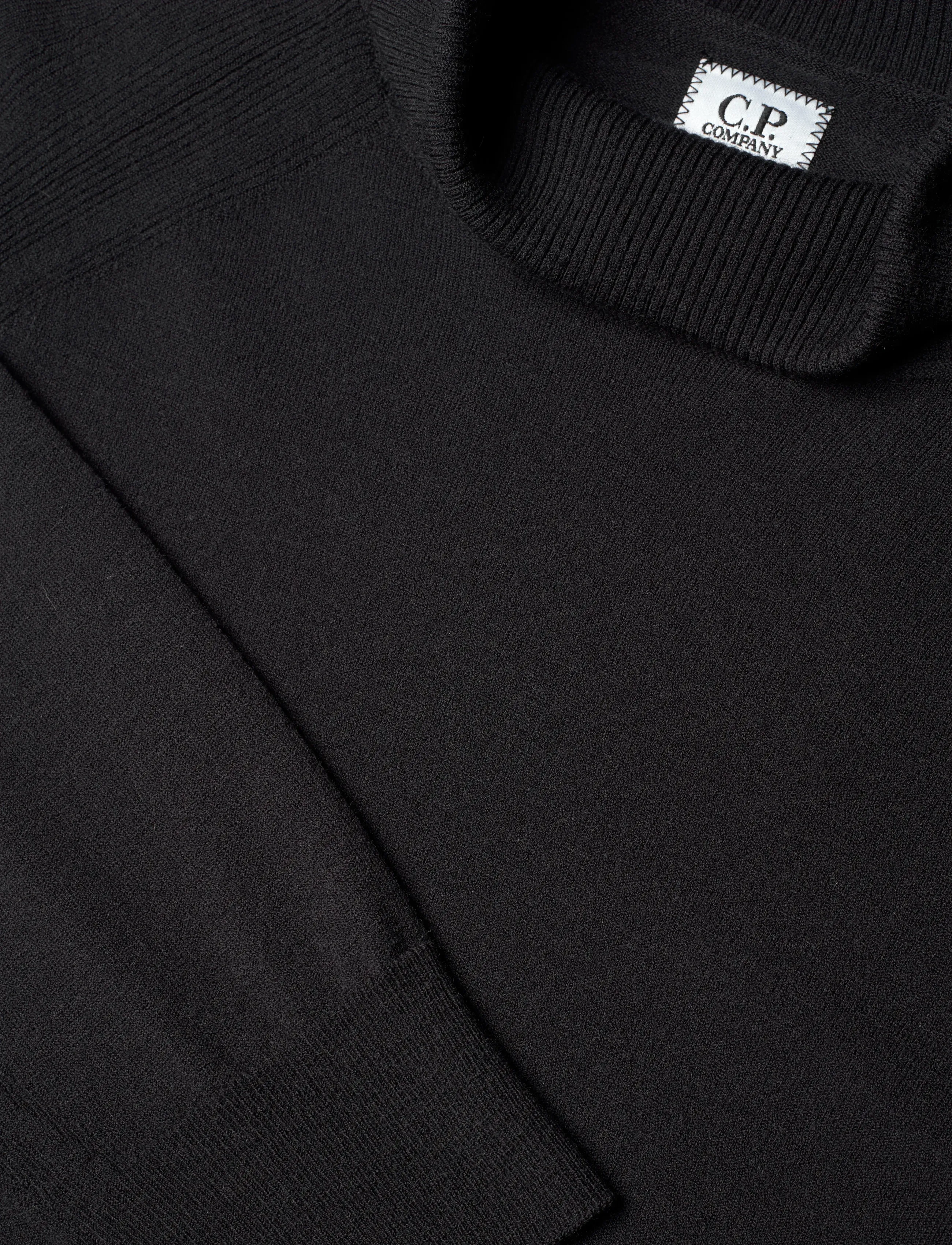 C.P. Company - Merino Wool Turtleneck - black sand - 2