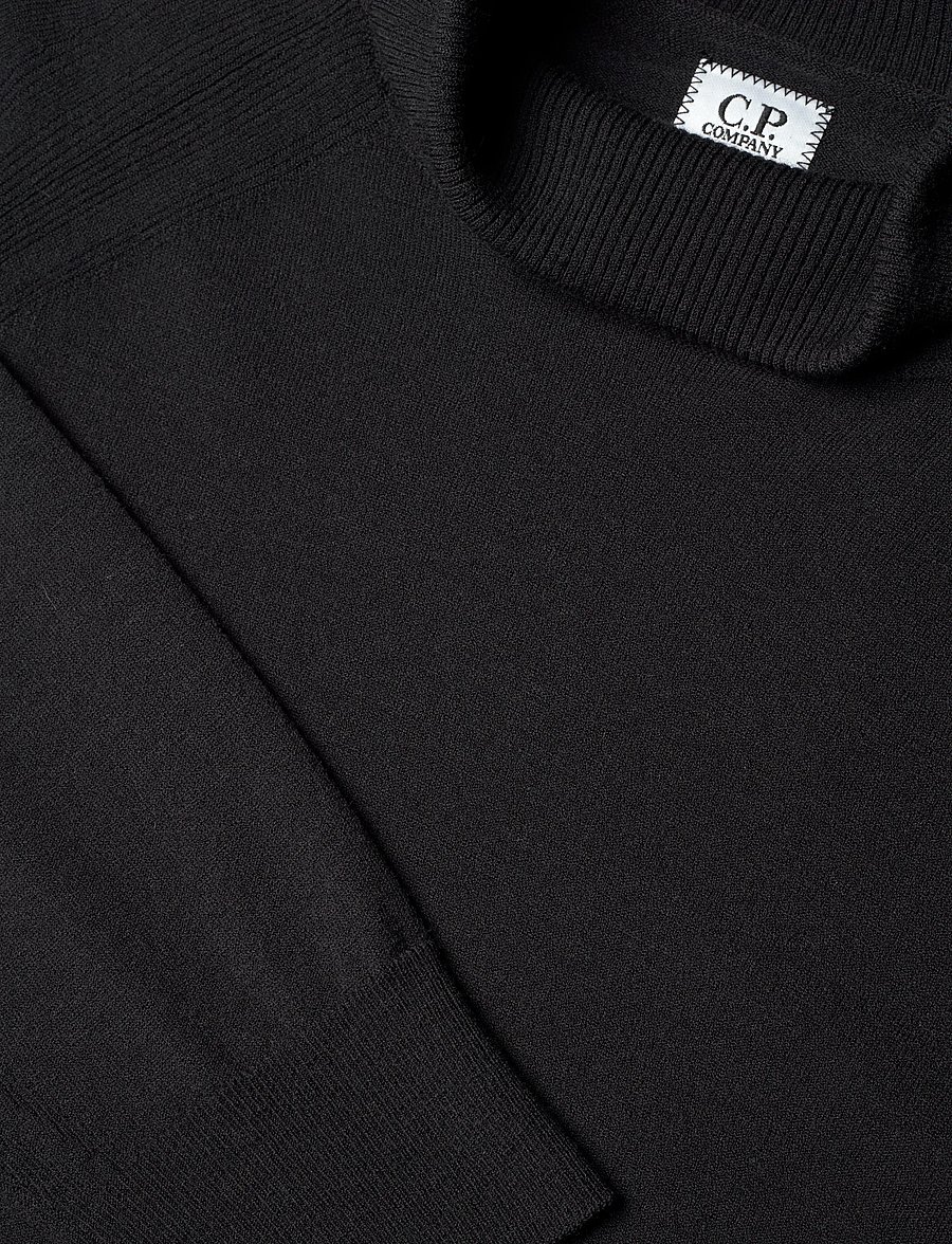 C.P. Company - Wool Turtleneck - rollkragenpullover - black sand - 2