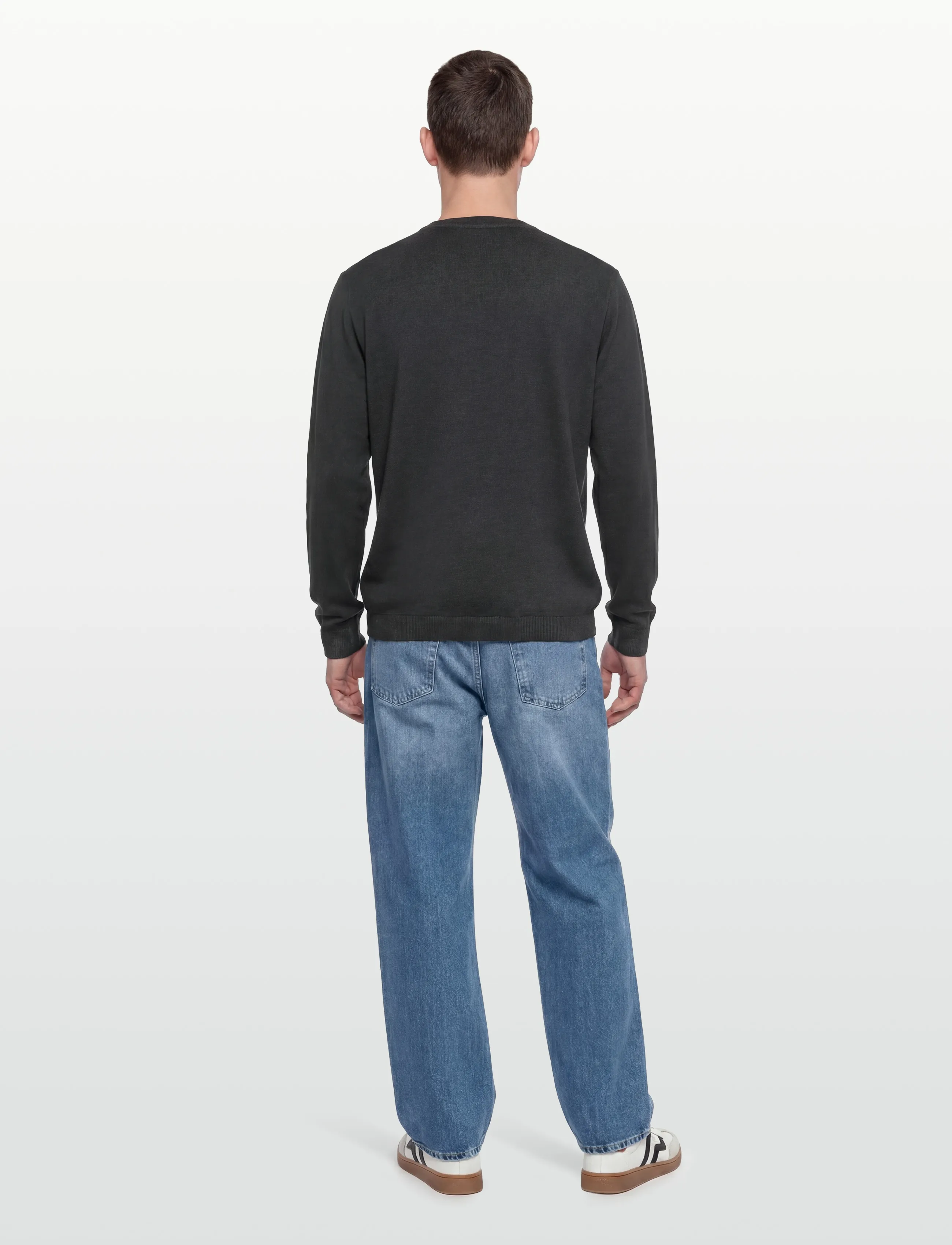 C.P. Company - Merino Wool Fast Dyed Crew Neck Logo Knit - rund hals - black - 4