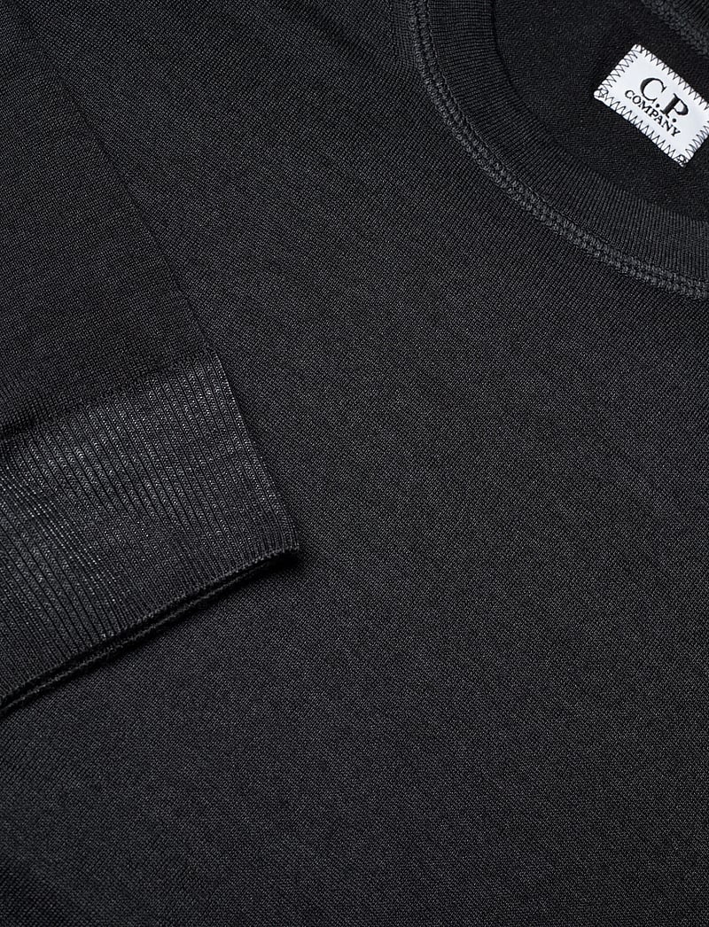 C.P. Company - Merino Wool Fast Dyed Crew Neck Logo Knit - rund hals - black - 2