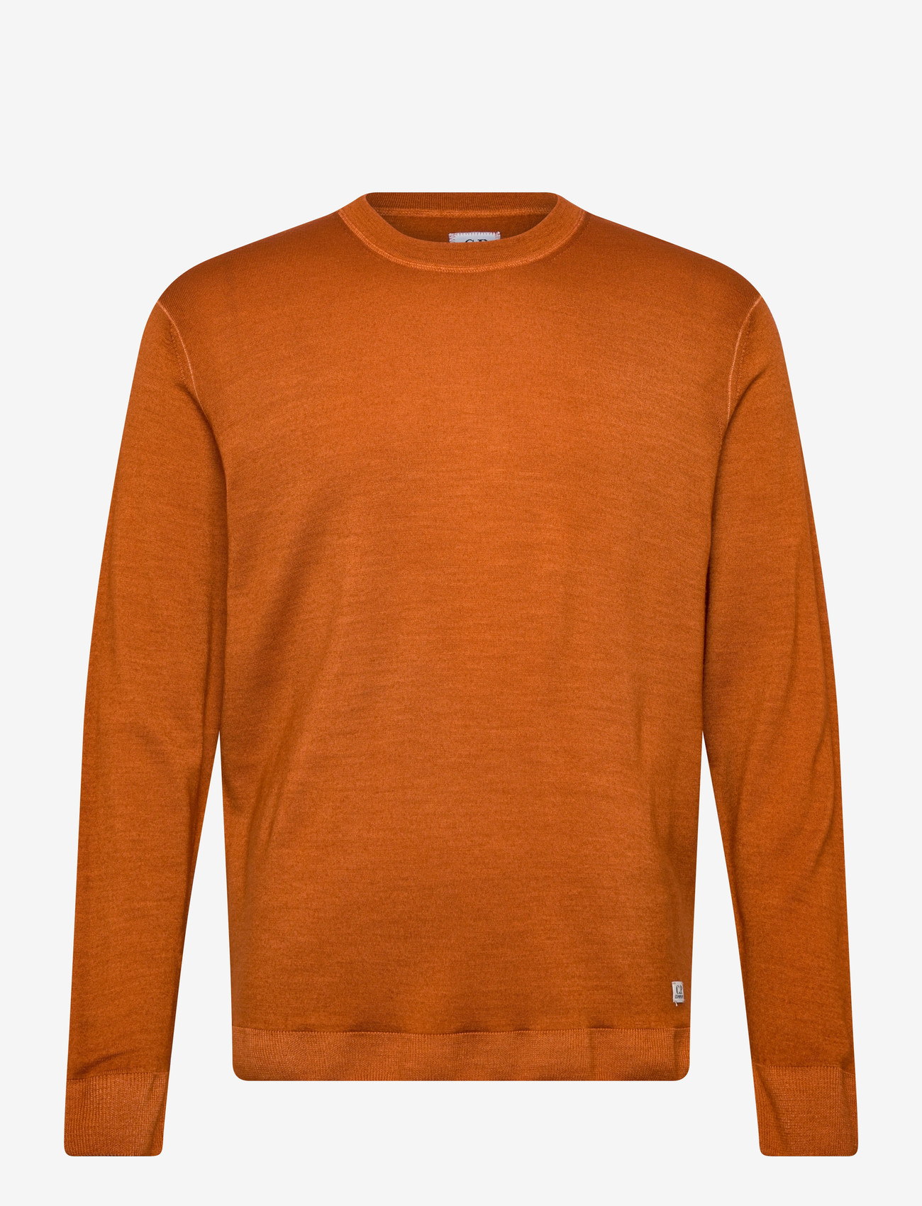 C.P. Company - Merino Wool Fast Dyed Crew Neck Logo Knit - Ümmarguse kaelusega kudumid - bombay brown - 0