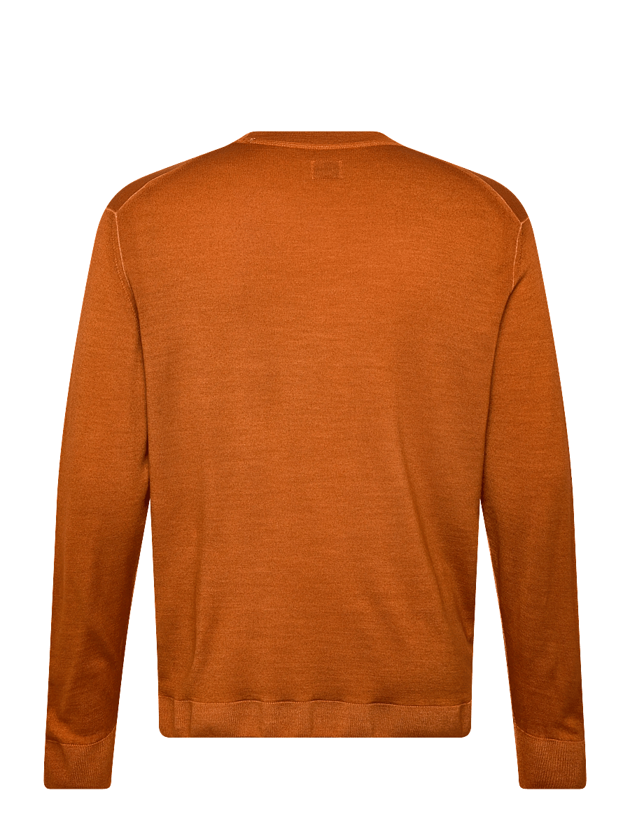 C.P. Company - Merino Wool Fast Dyed Crew Neck Logo Knit - rundhals - bombay brown - 1