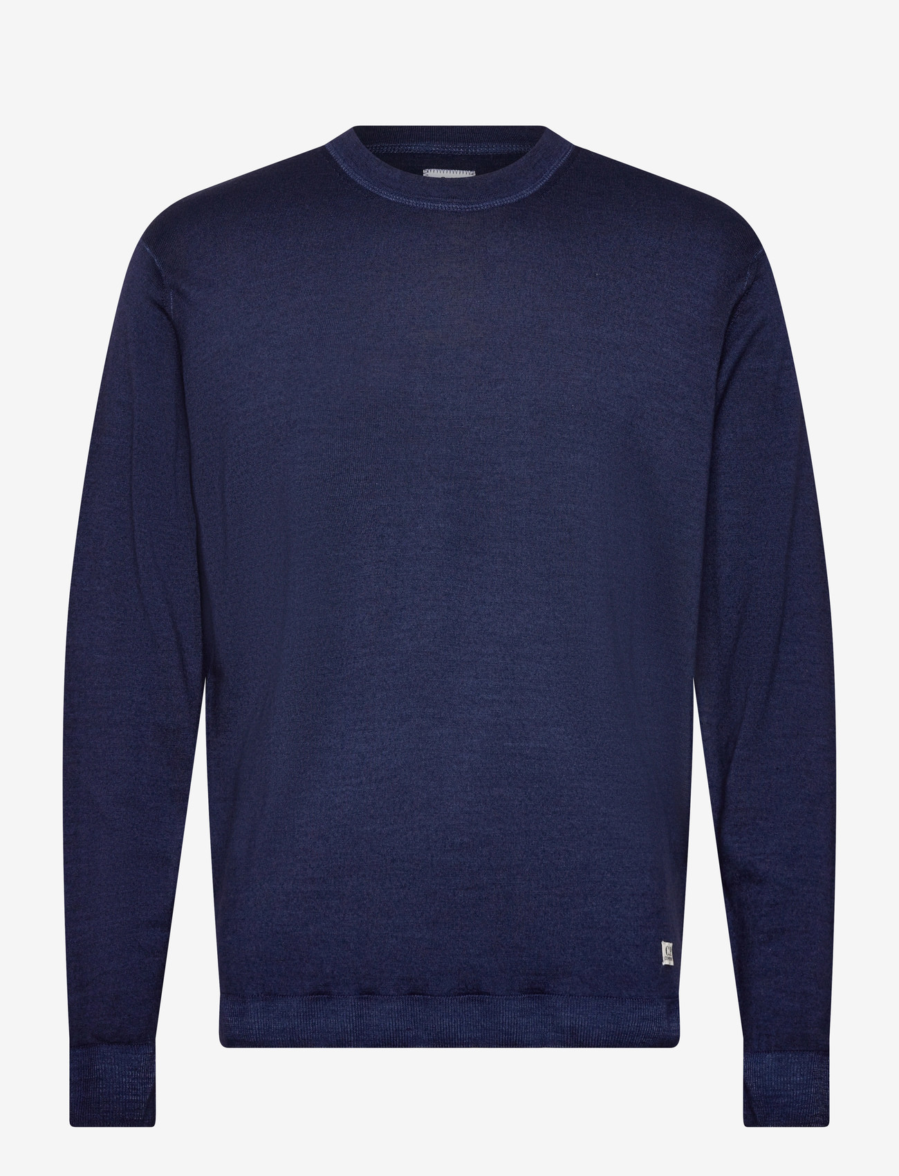 C.P. Company - Merino Wool Fast Dyed Crew Neck Logo Knit - rund hals - estate blue - 0