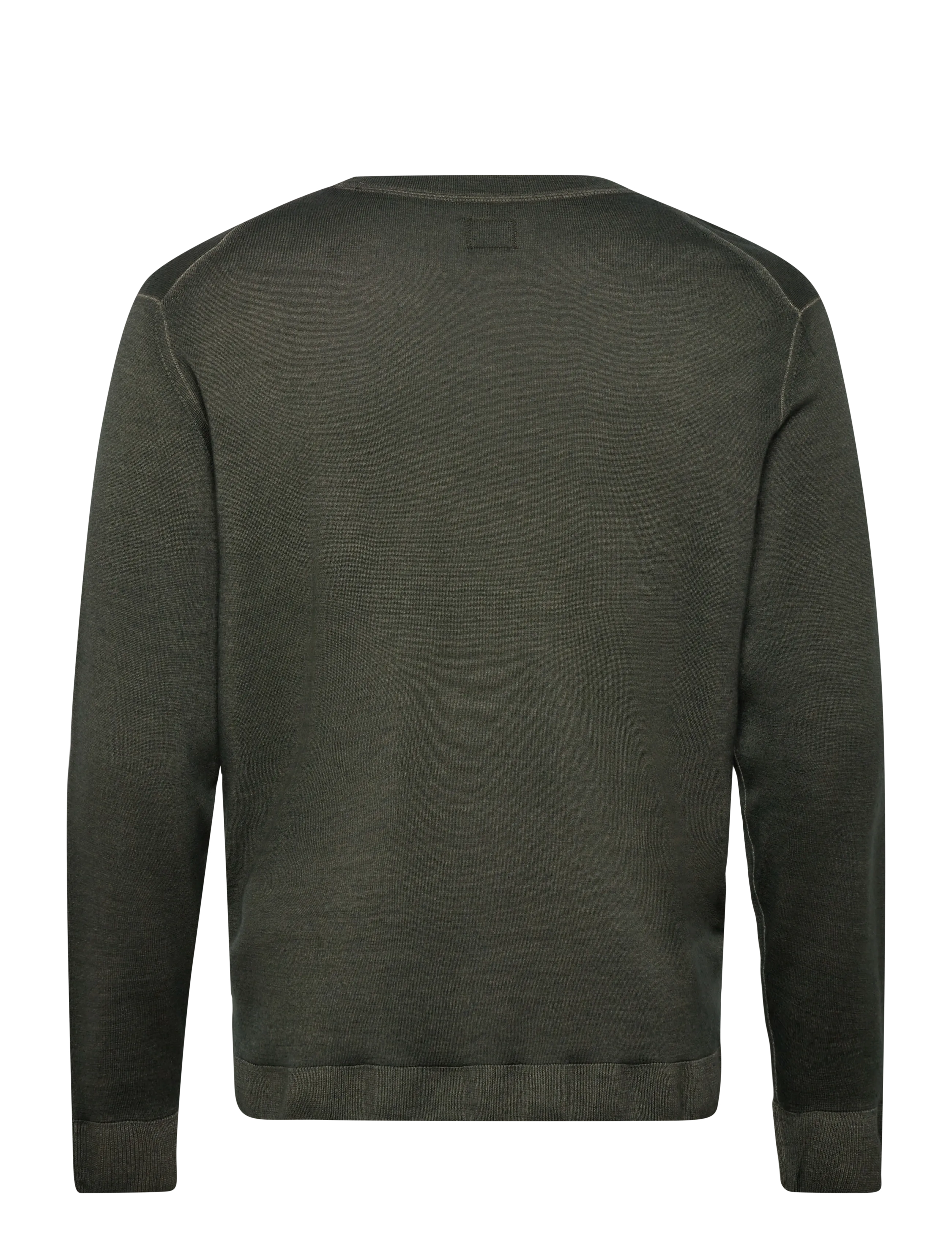 C.P. Company - Merino Wool Fast Dyed Crew Neck Logo Knit - pulls col rond - grape leaf - 1