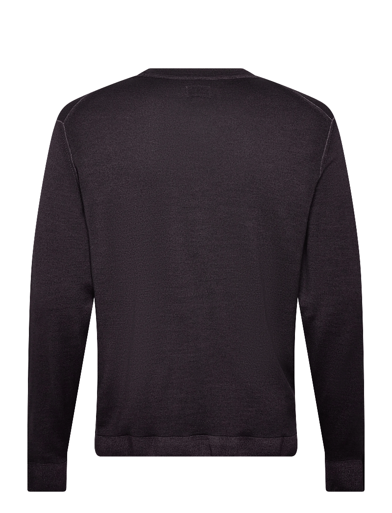 C.P. Company - Merino Wool Fast Dyed Crew Neck Logo Knit - rundhalsad - nightshade - 1