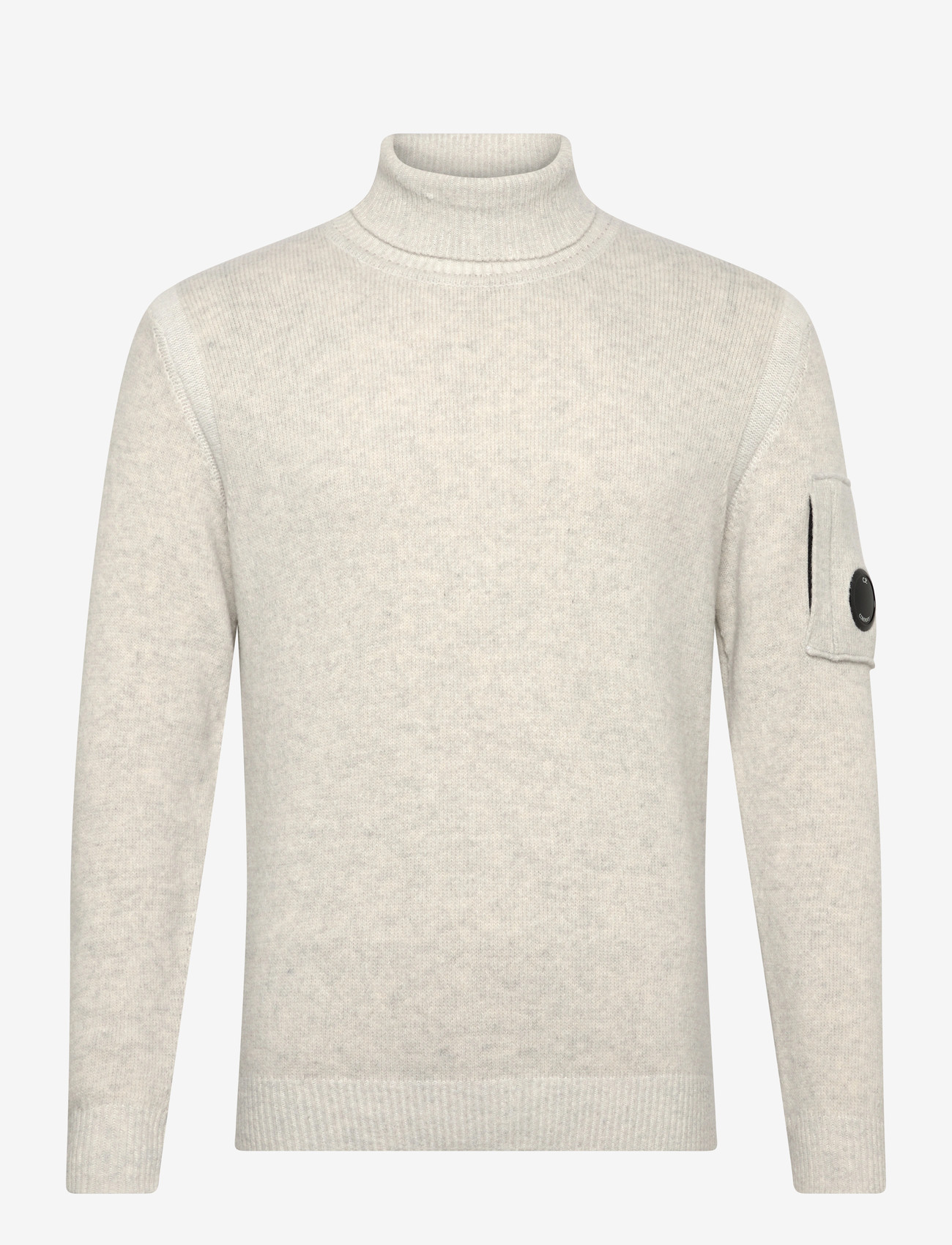 C.P. Company - Lens-Detail Sweater - polokrage - white melange - 0