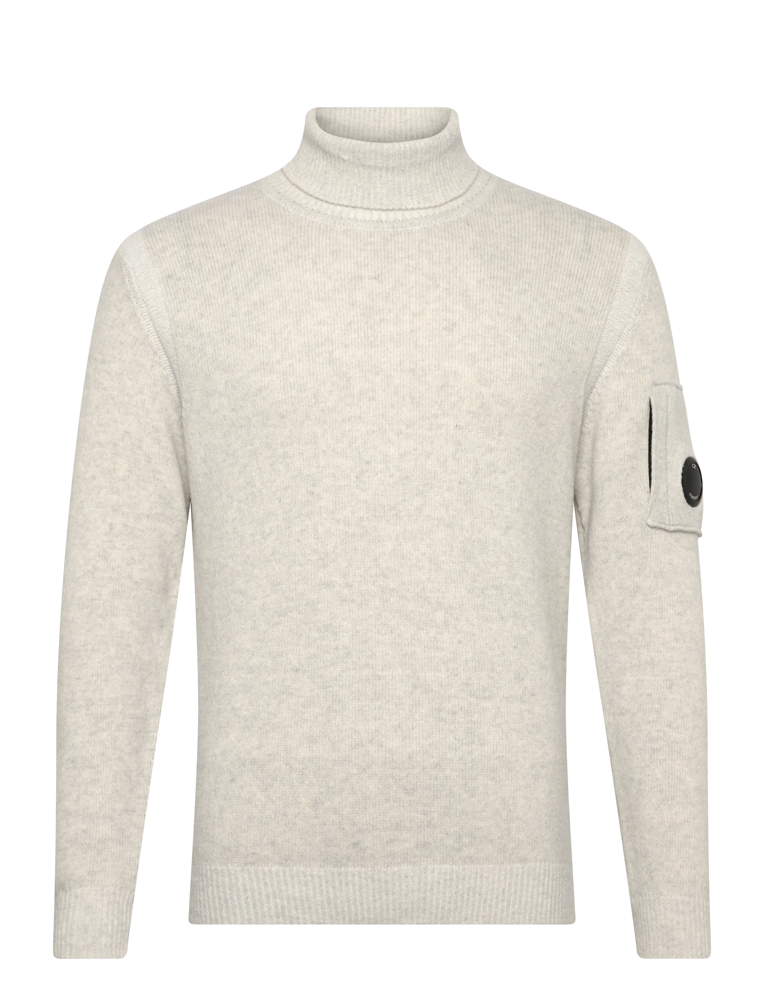 Lens-Detail Sweater - WHITE MELANGE