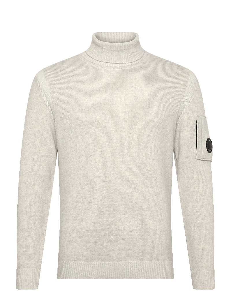 C.P. Company - Lens-Detail Sweater - polokrage - white melange - 0