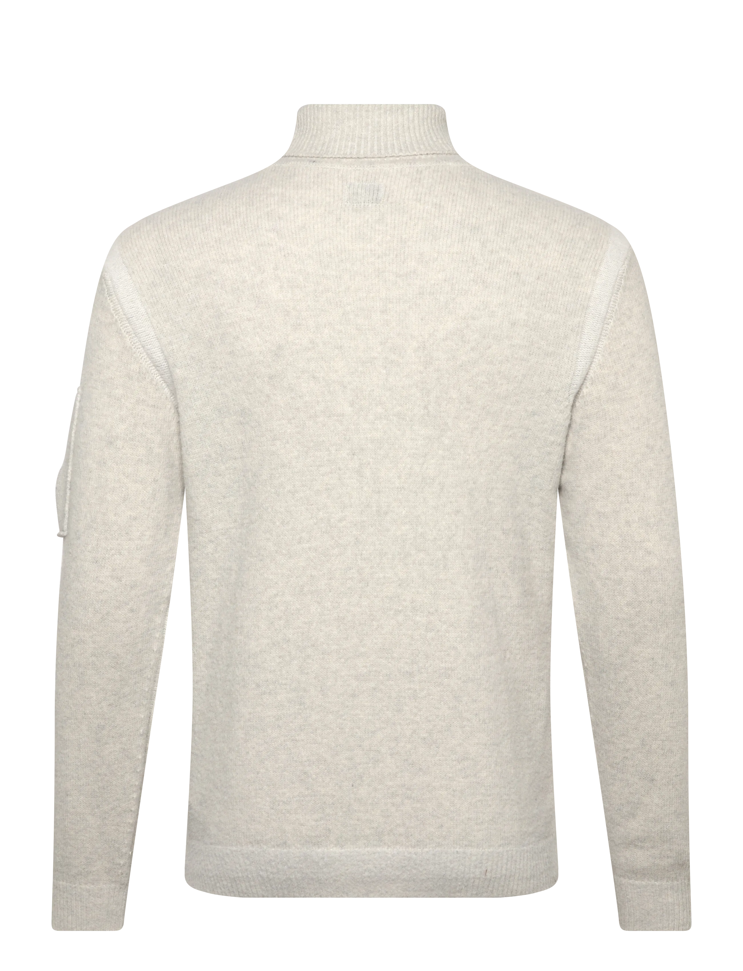 C.P. Company - Lens-Detail Sweater - rullekraver - white melange - 1