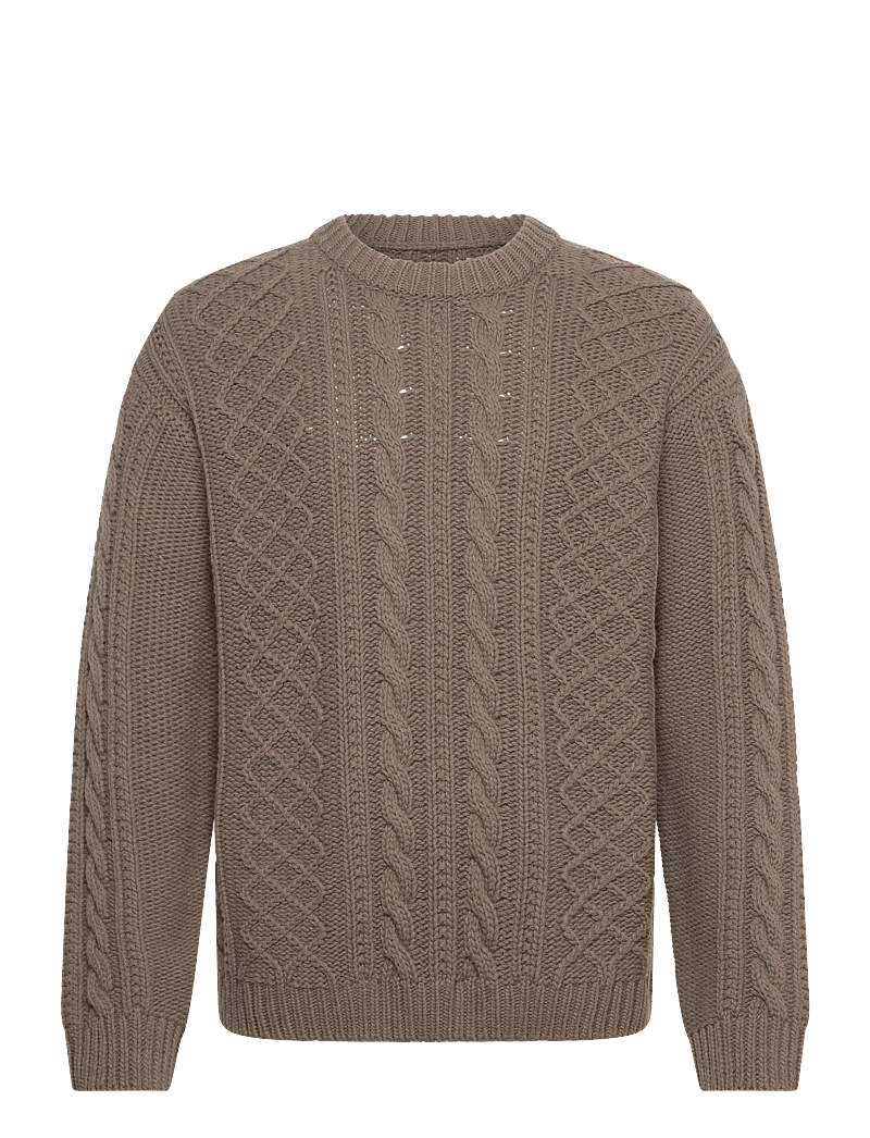C.P. Company - Lambswool Men's Knit Sweater - rund hals - walnut - 0