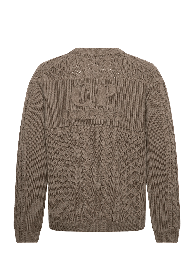 C.P. Company - Lambswool Men's Knit Sweater - rund hals - walnut - 1