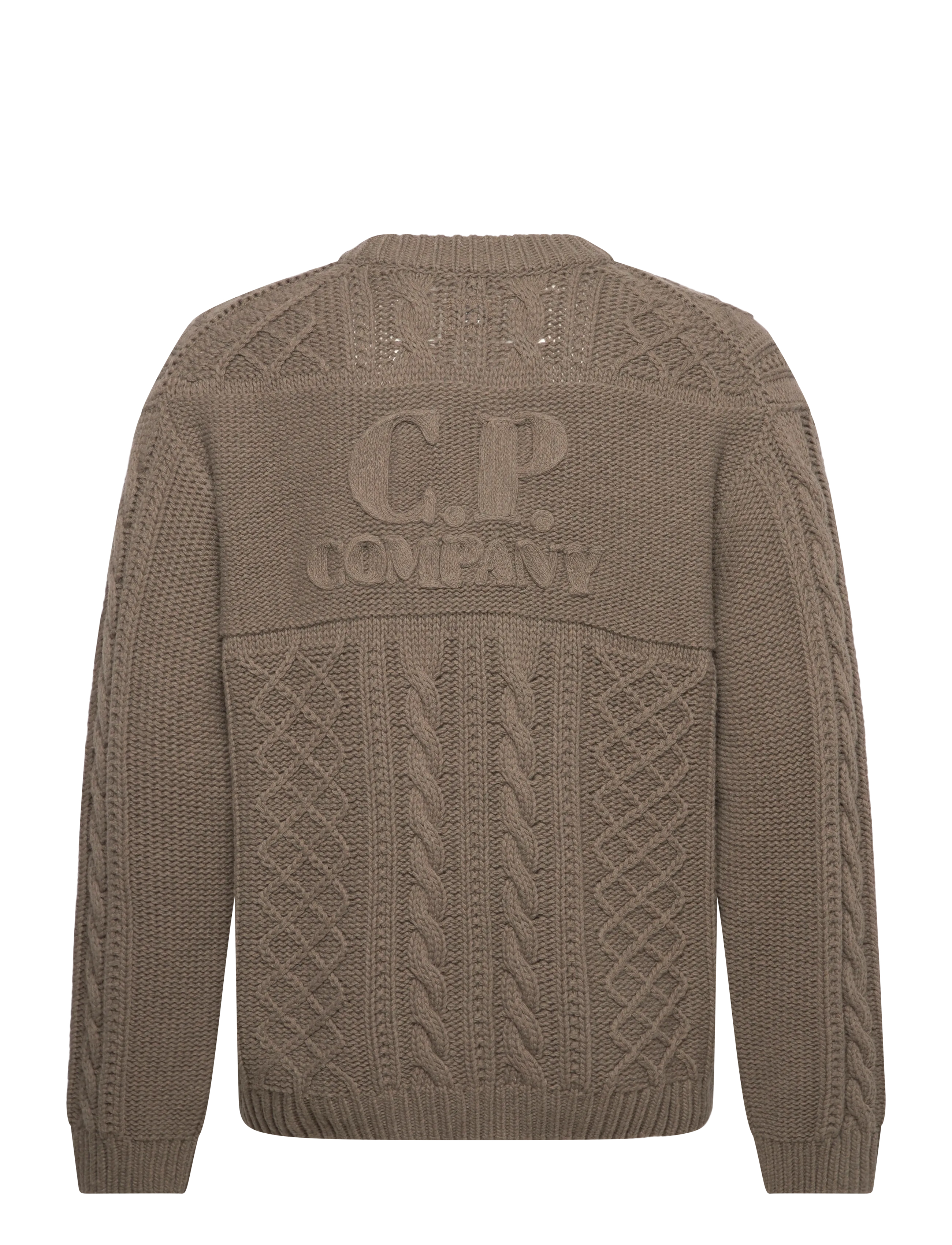 C.P. Company - Lambswool Men's Knit Sweater - rund hals - walnut - 2