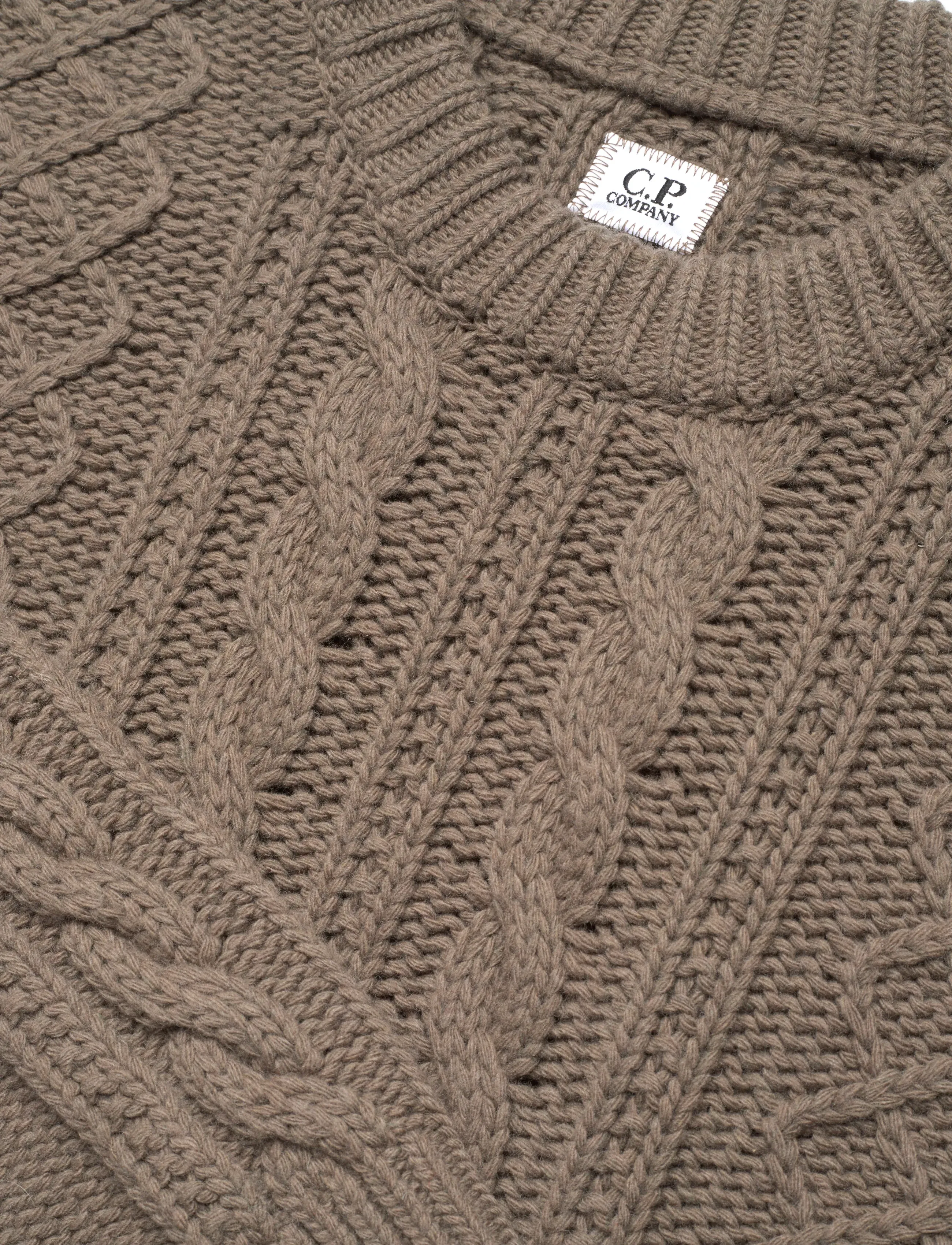 C.P. Company - Lambswool Men's Knit Sweater - rund hals - walnut - 5