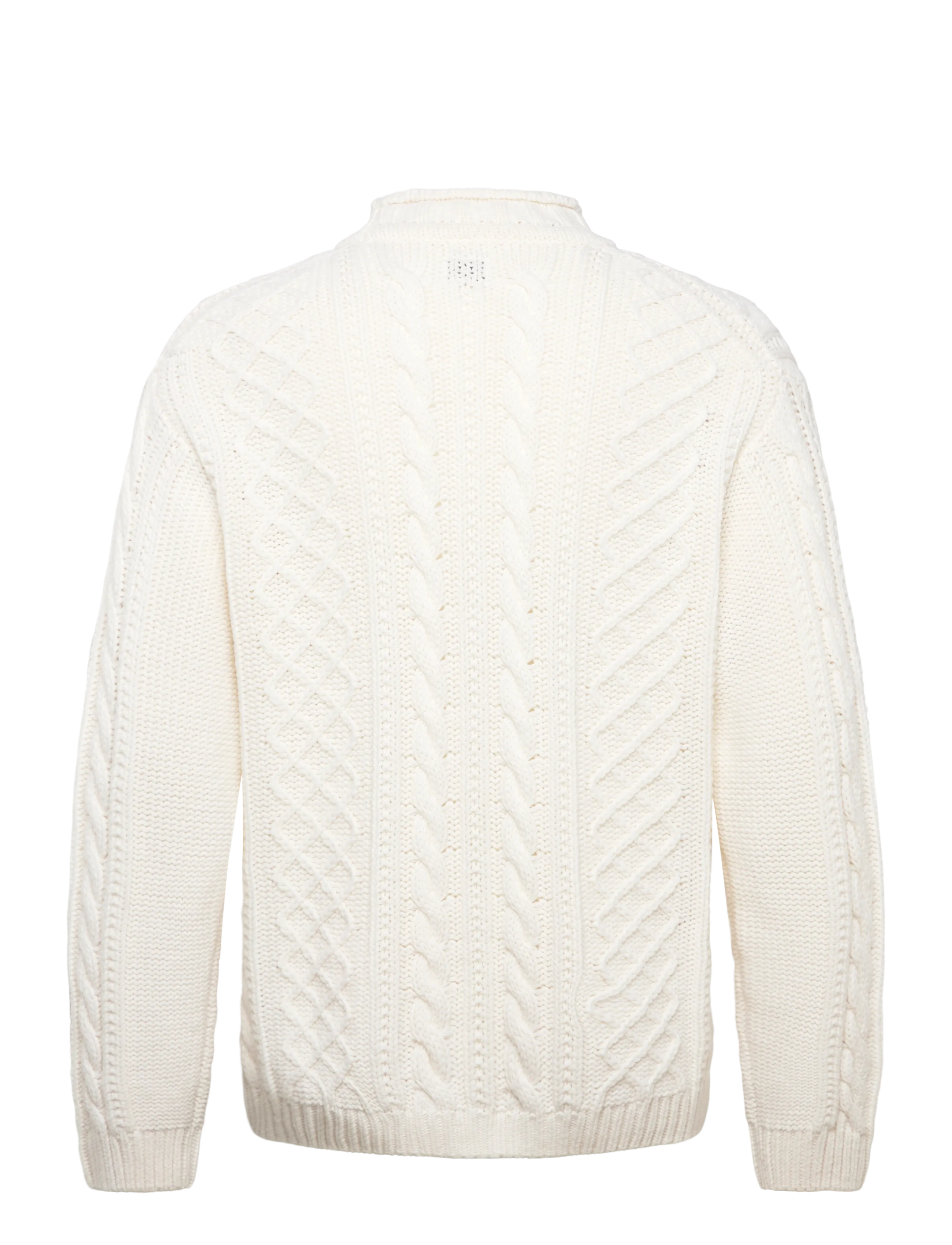 C.P. Company - Cable Knit Crew Neck Sweater - rollkragen - gauze white - 2