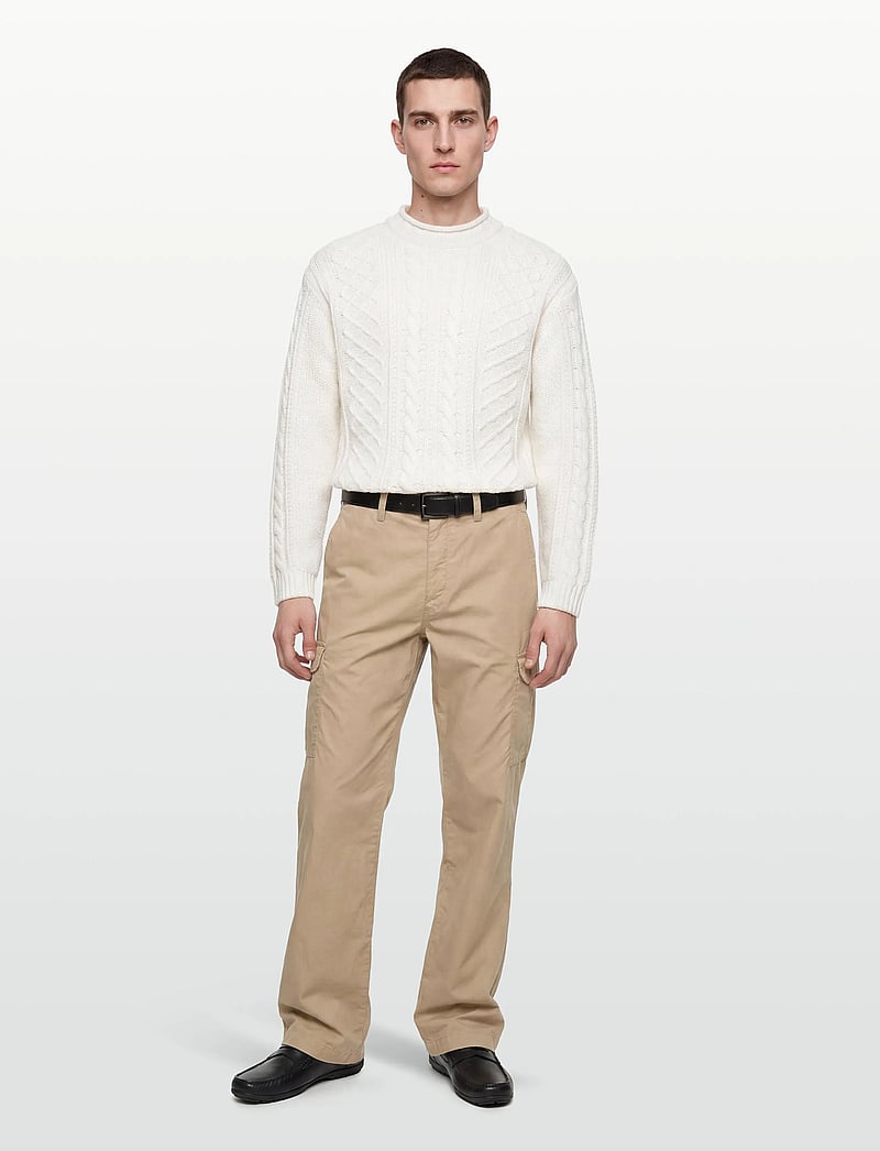 C.P. Company - Cable Knit Crew Neck Sweater - rollkragen - gauze white - 0