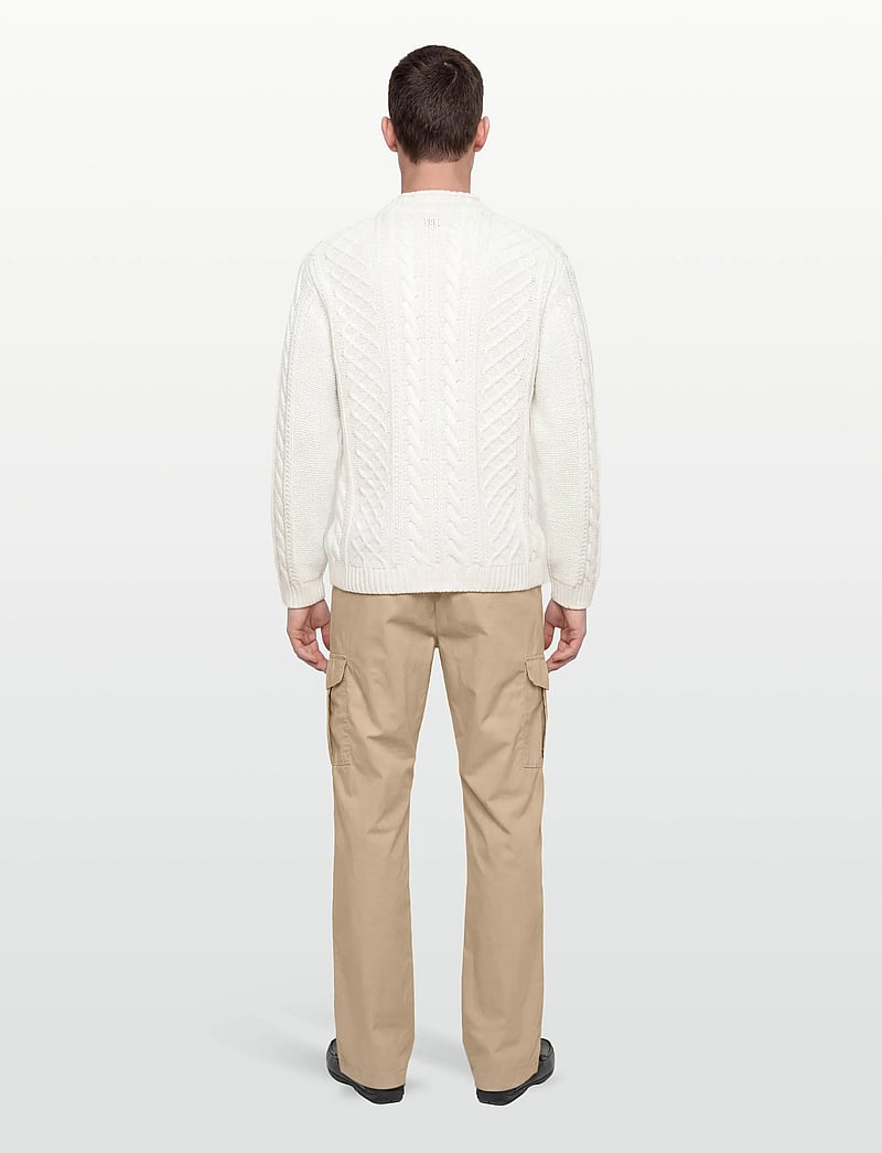 C.P. Company - Cable Knit Crew Neck Sweater - rollkragen - gauze white - 4