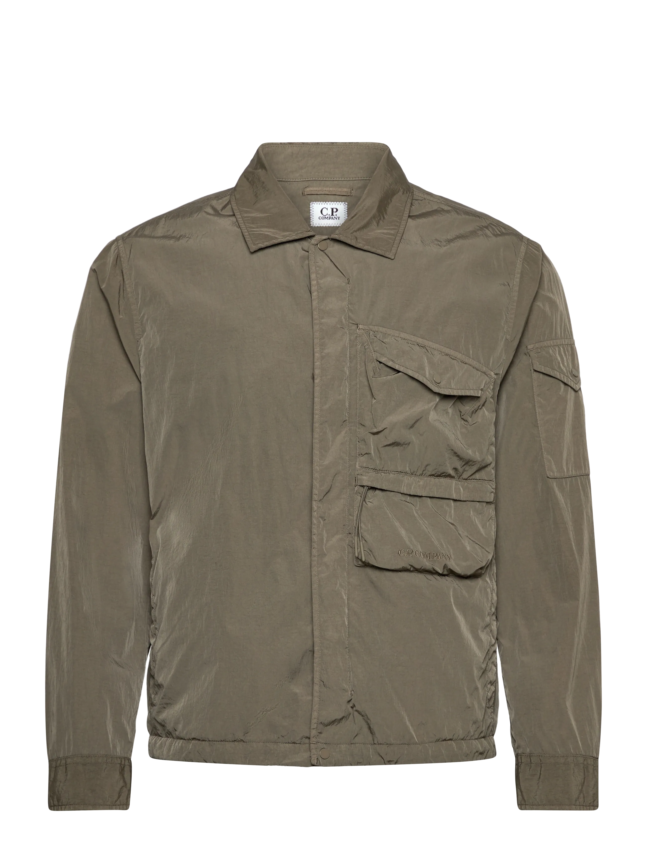 C.P. Company Chrome R Overshirt, L, Khaki green, Jakker > Lette Jakker, Herre