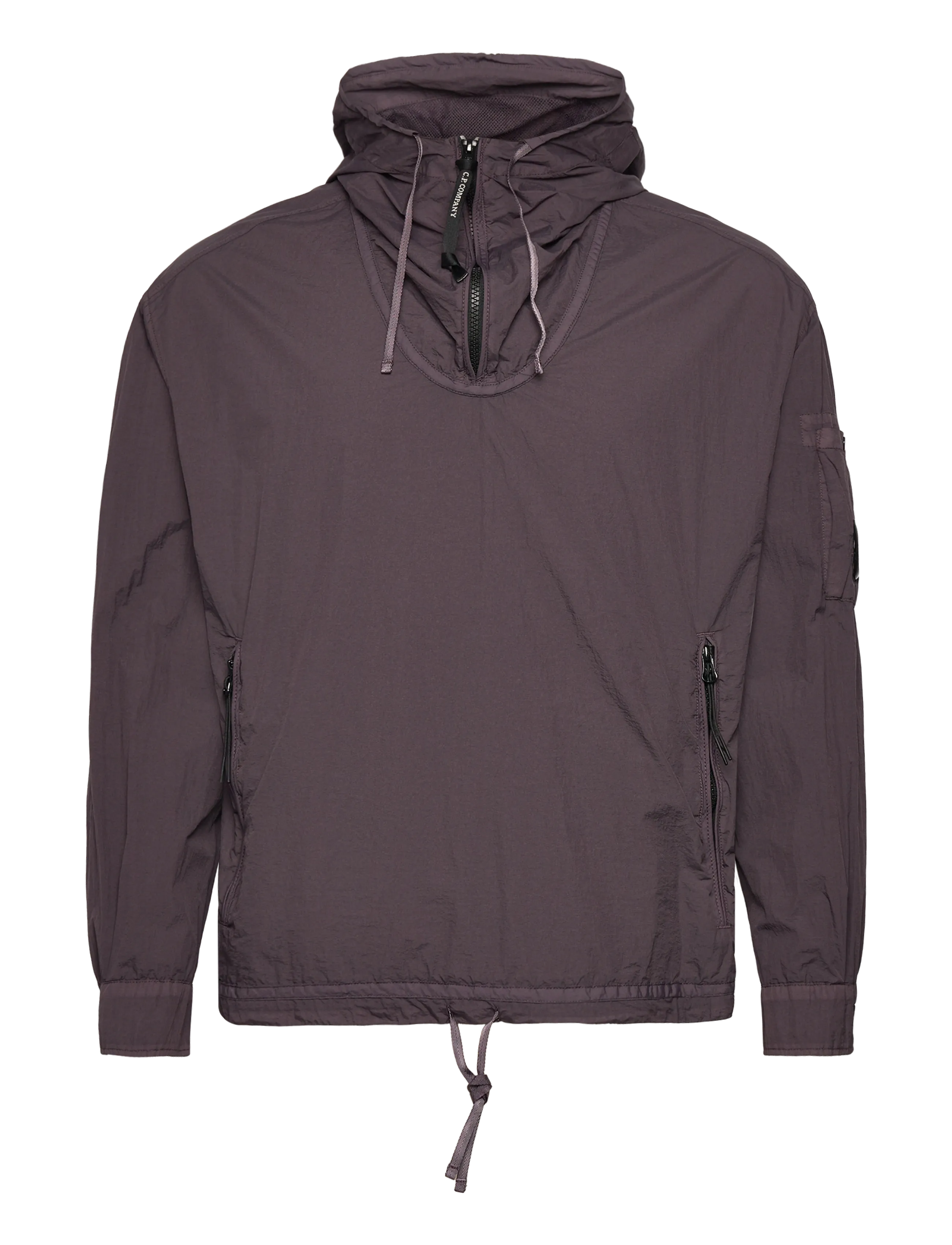 C.P. Company Hooded Jacket With Half Zip, L, Jackets, Lila - Light Männerswear