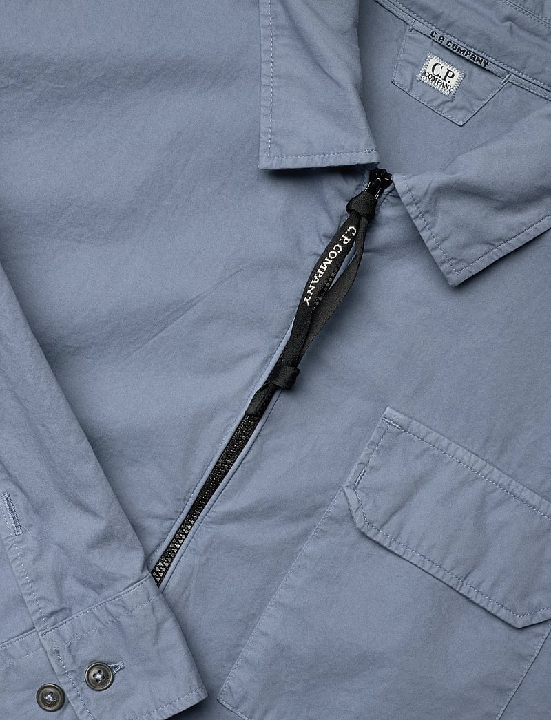 C.P. Company - ORGANIC GABARDINE ZIPPED OVERSHIRT - herbstjacken - flint stone - 2