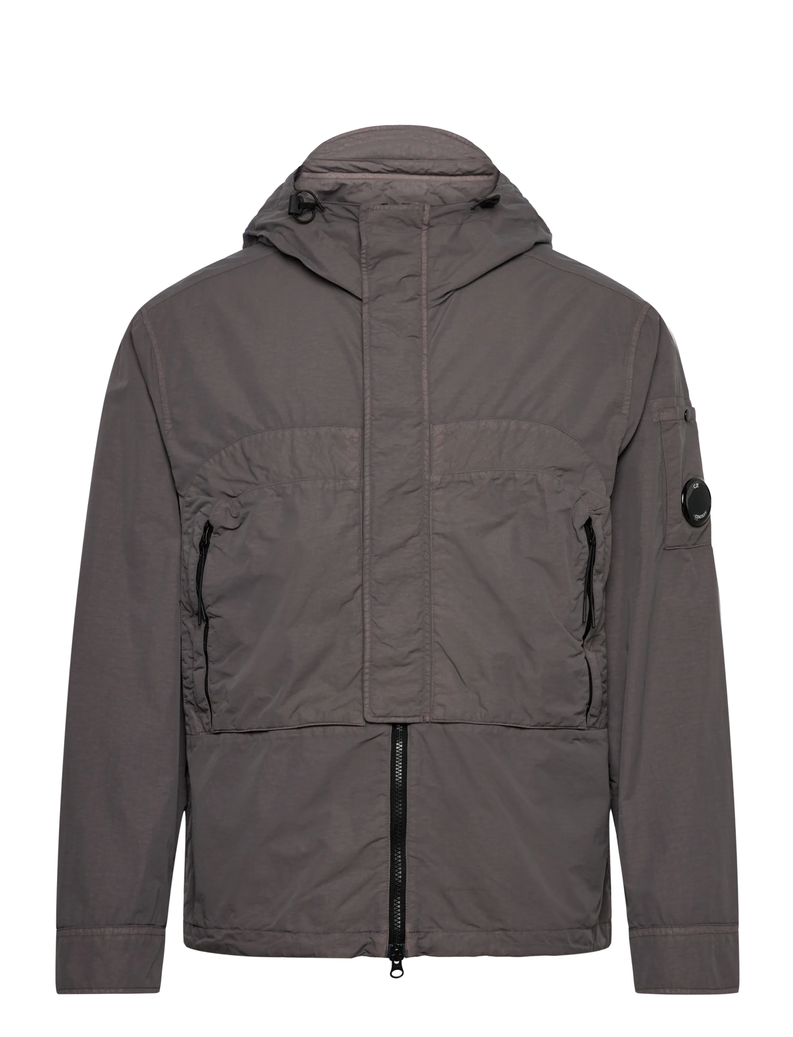 C.P. Company Nylon Flatt Hooded Jacket - Overtøj - BOULEVARD / grey