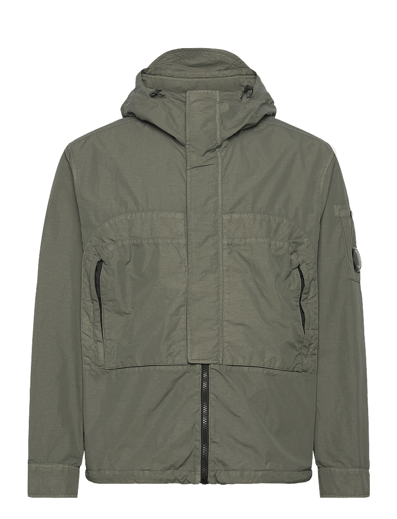 C.P. Company - Nylon Flatt Hooded Jacket - vindjakker - grape leaf - 0