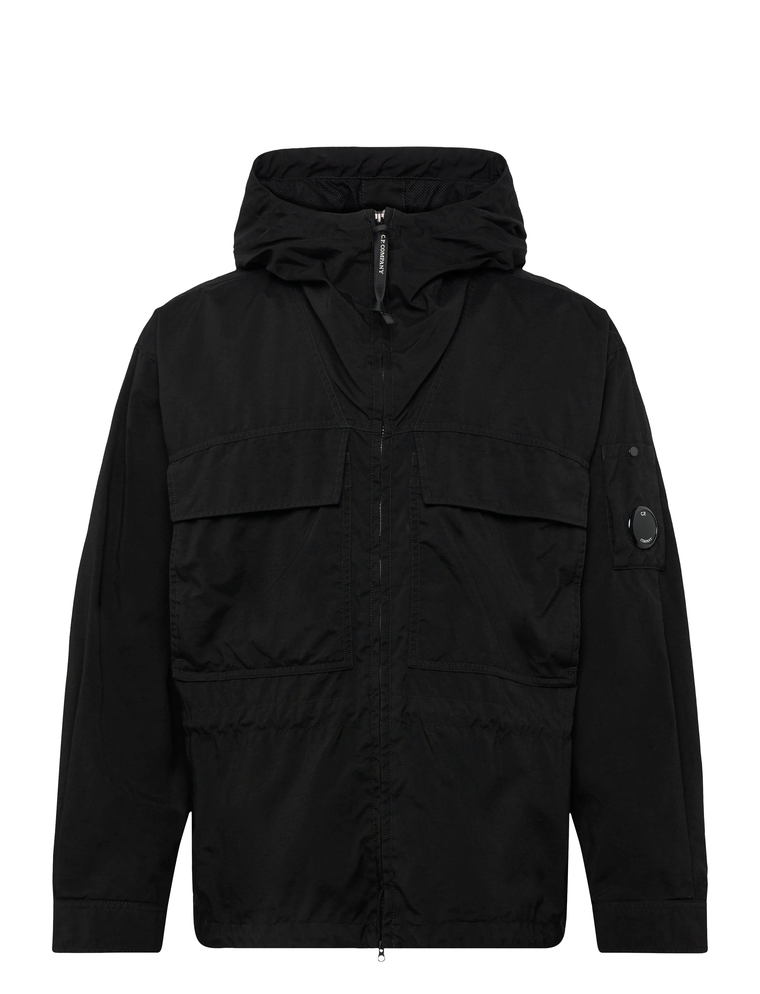Taylon P Hooded Overshirt - BLACK