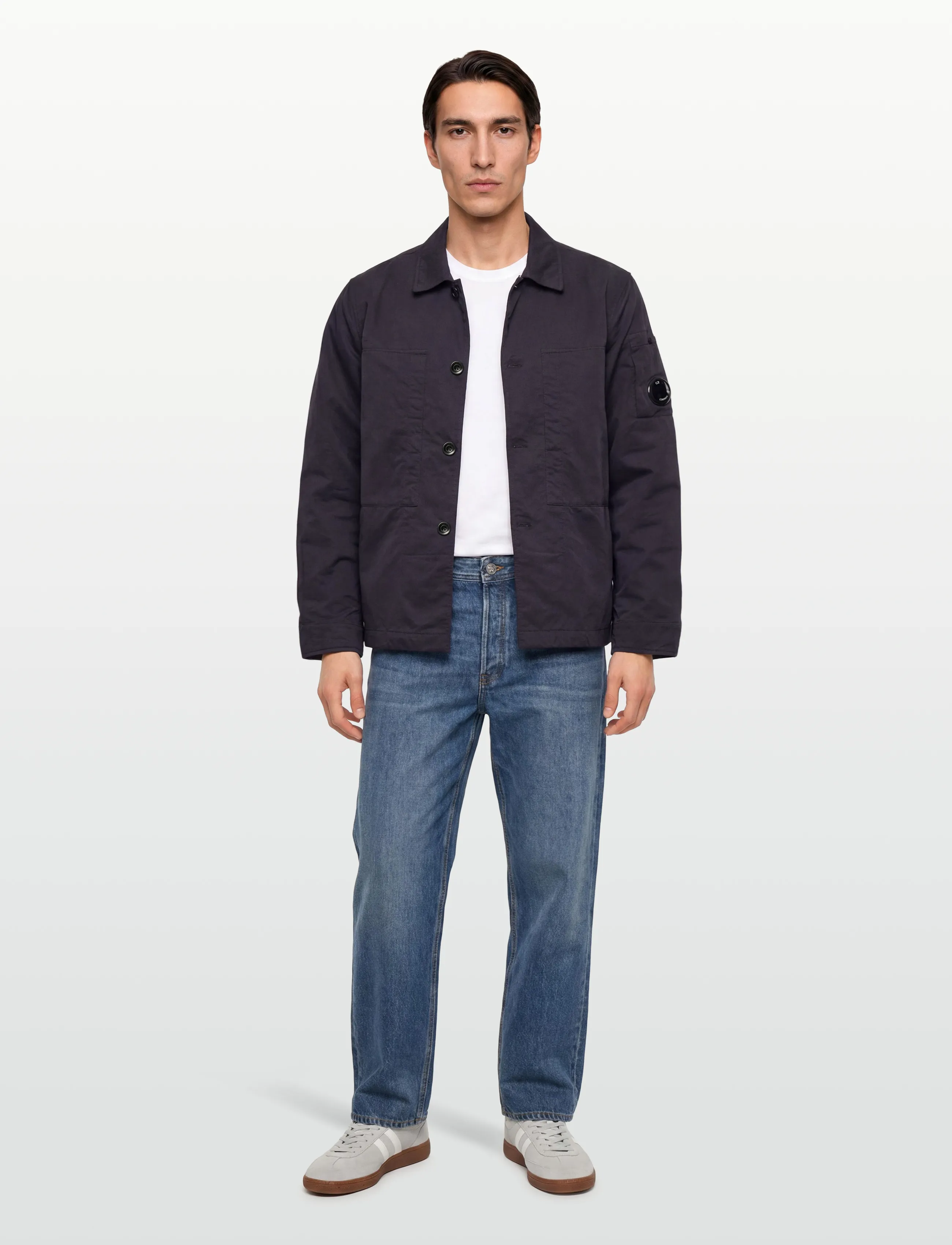 C.P. Company Overshirt Diagonal Flatt Nylon - Tunna jackor - NIGHTSHADE / purple